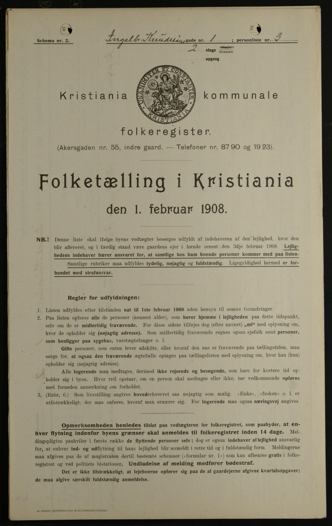 OBA, Kommunal folketelling 1.2.1908 for Kristiania kjøpstad, 1908, s. 39347