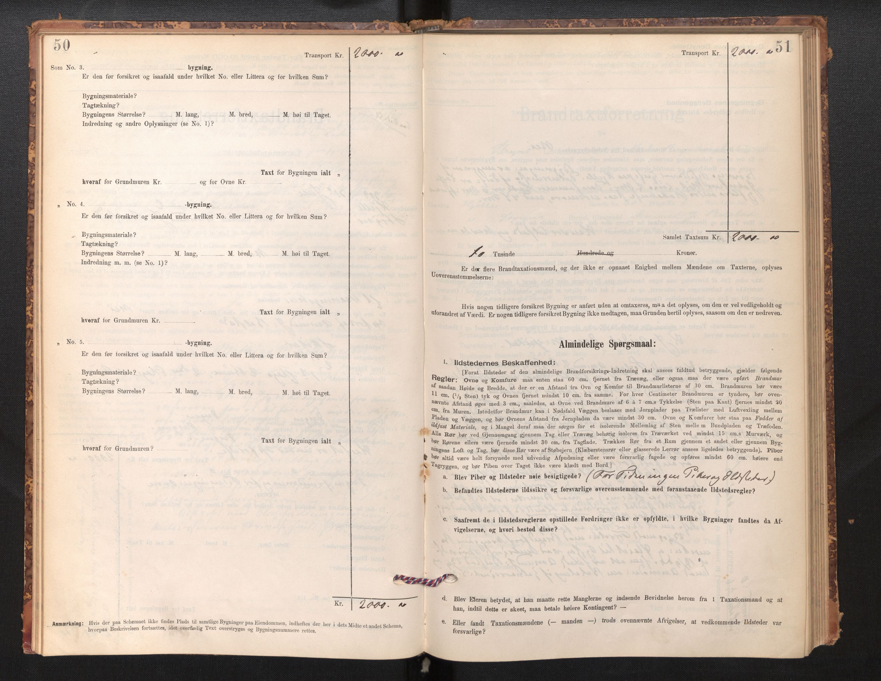 Lensmannen i Stryn og Innvik, SAB/A-30201/0012/L0002: Branntakstprotokoll, skjematakst, 1894-1942, s. 50-51