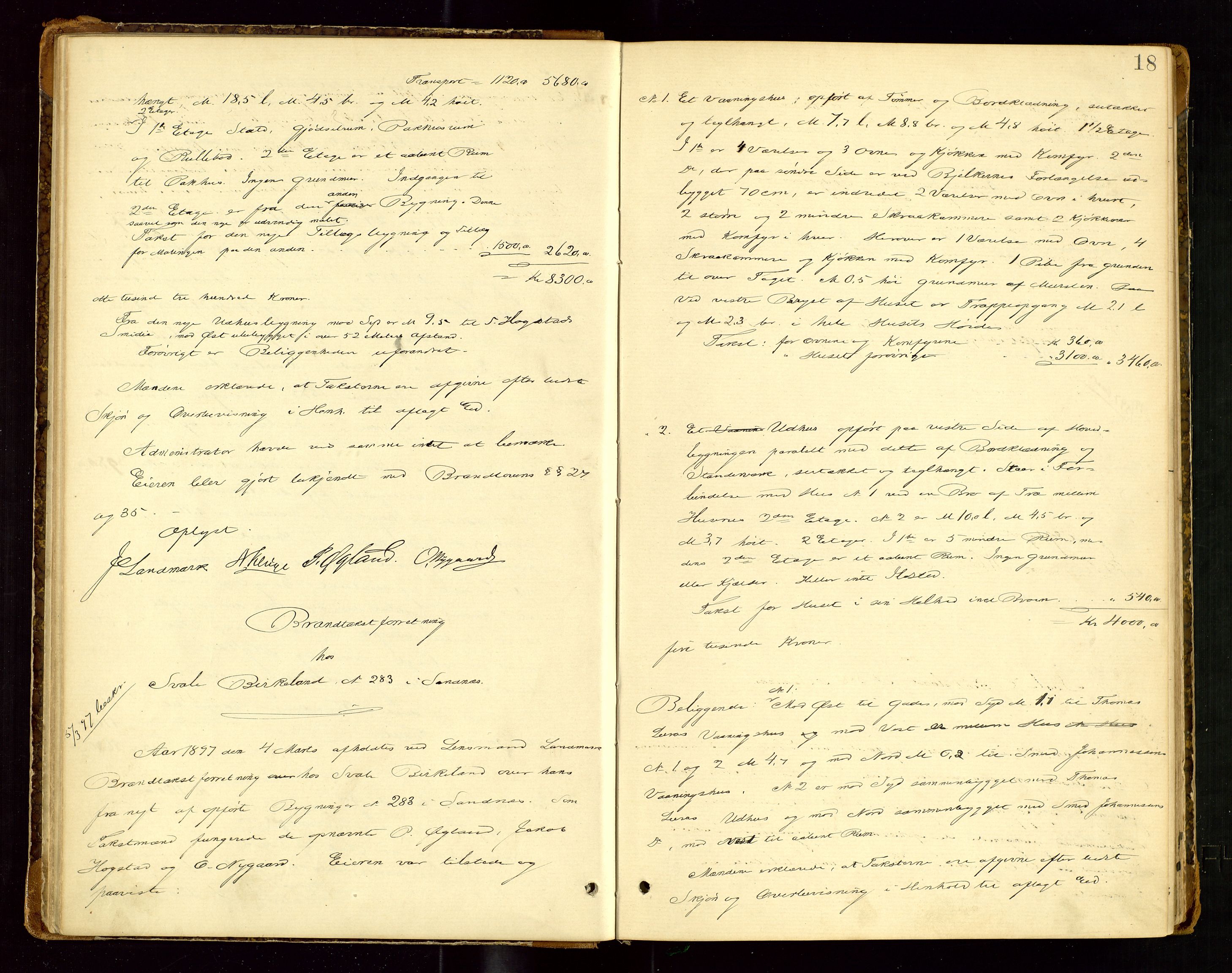 Høyland/Sandnes lensmannskontor, AV/SAST-A-100166/Goc/L0002: "Brandtakstprotokol", 1896-1899, s. 17b-18a