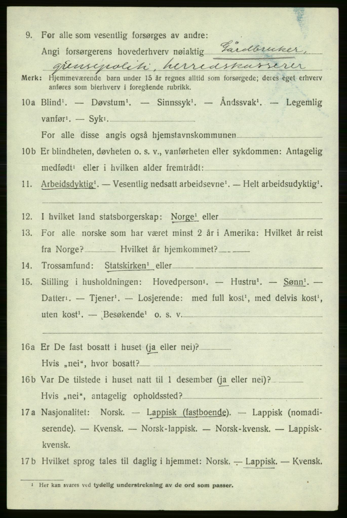 SATØ, Folketelling 1920 for 2021 Karasjok herred, 1920, s. 459