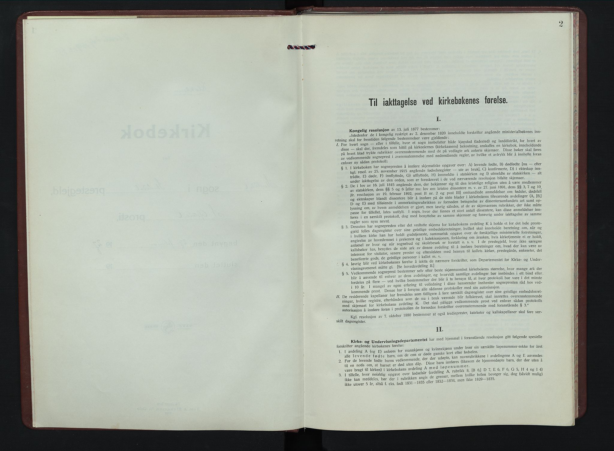 Stor-Elvdal prestekontor, AV/SAH-PREST-052/H/Ha/Hab/L0009: Klokkerbok nr. 9, 1927-1955, s. 2