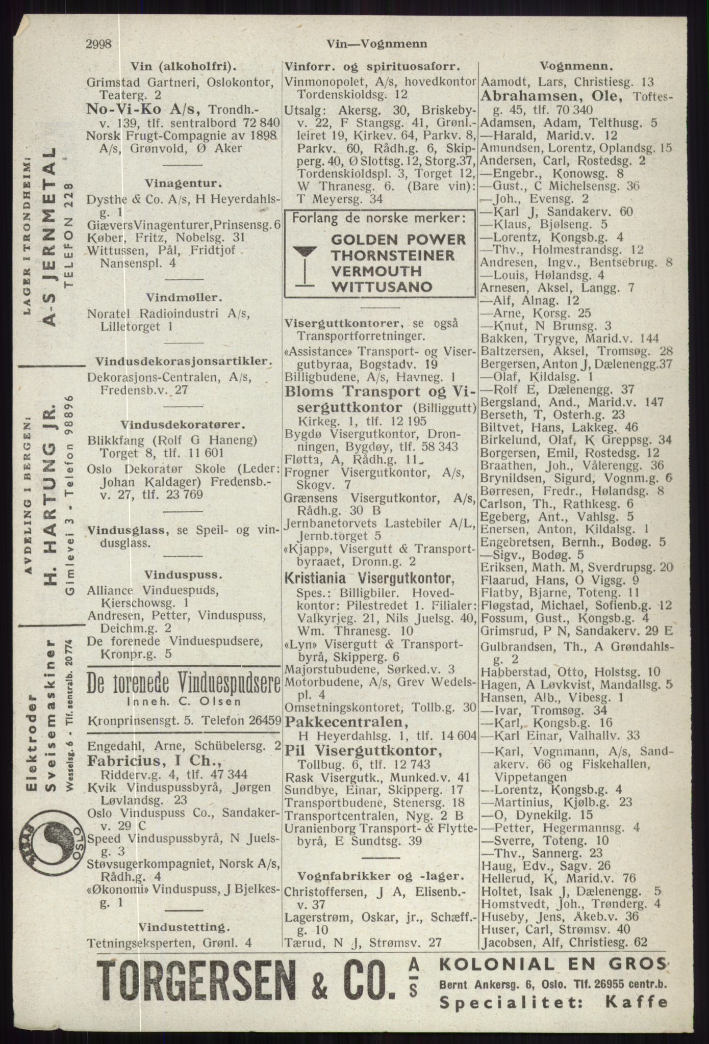 Kristiania/Oslo adressebok, PUBL/-, 1941, s. 2998