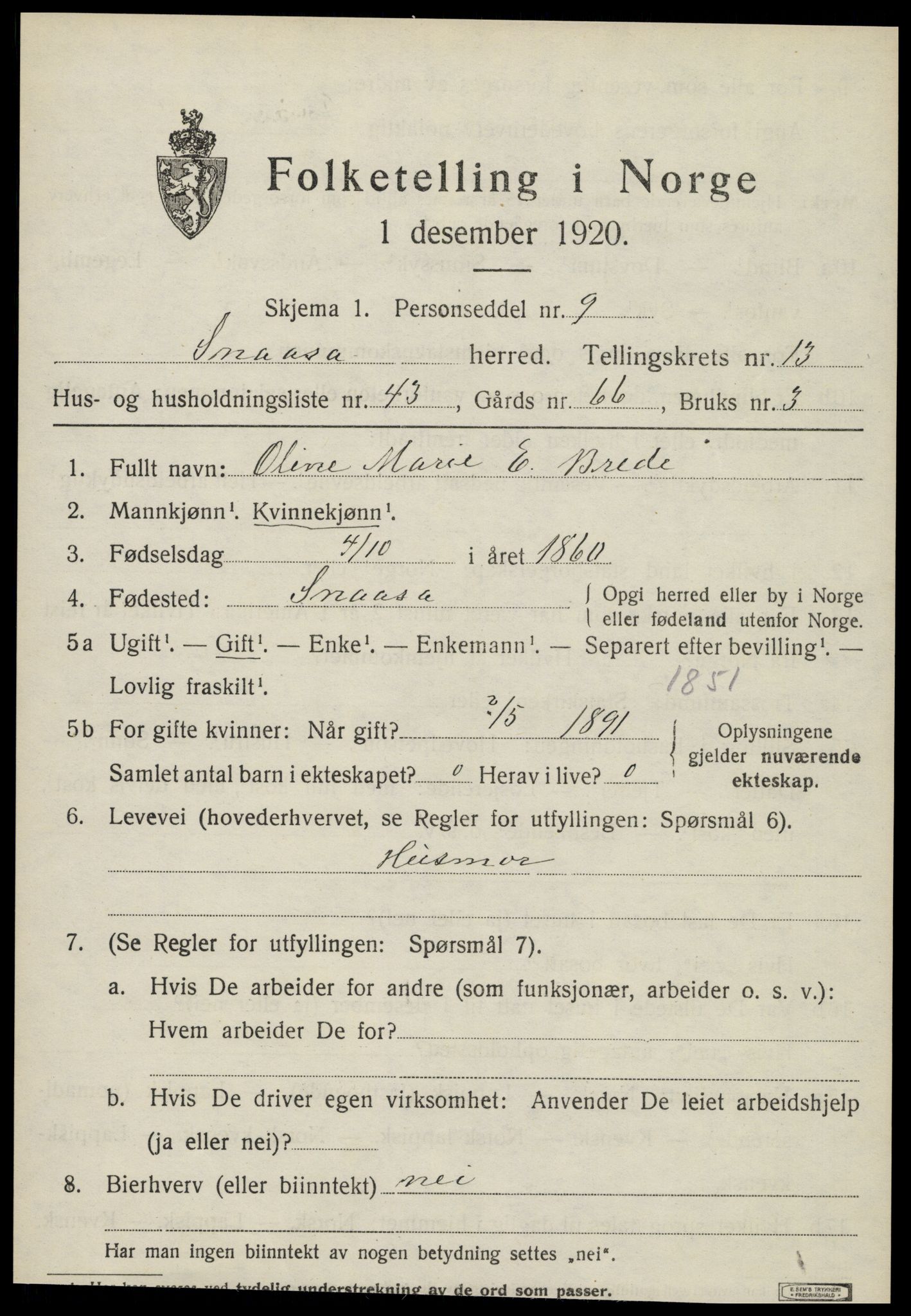 SAT, Folketelling 1920 for 1736 Snåsa herred, 1920, s. 6118