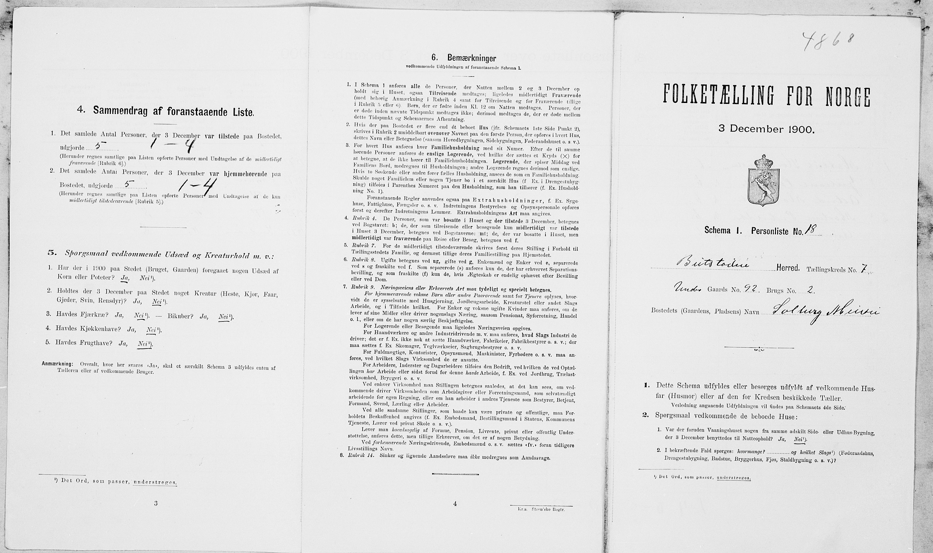 SAT, Folketelling 1900 for 1727 Beitstad herred, 1900, s. 571