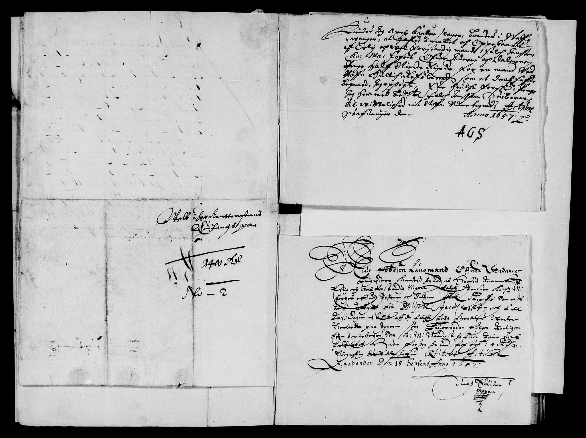 Rentekammeret inntil 1814, Reviderte regnskaper, Lensregnskaper, AV/RA-EA-5023/R/Rb/Rbs/L0036: Stavanger len, 1653-1658