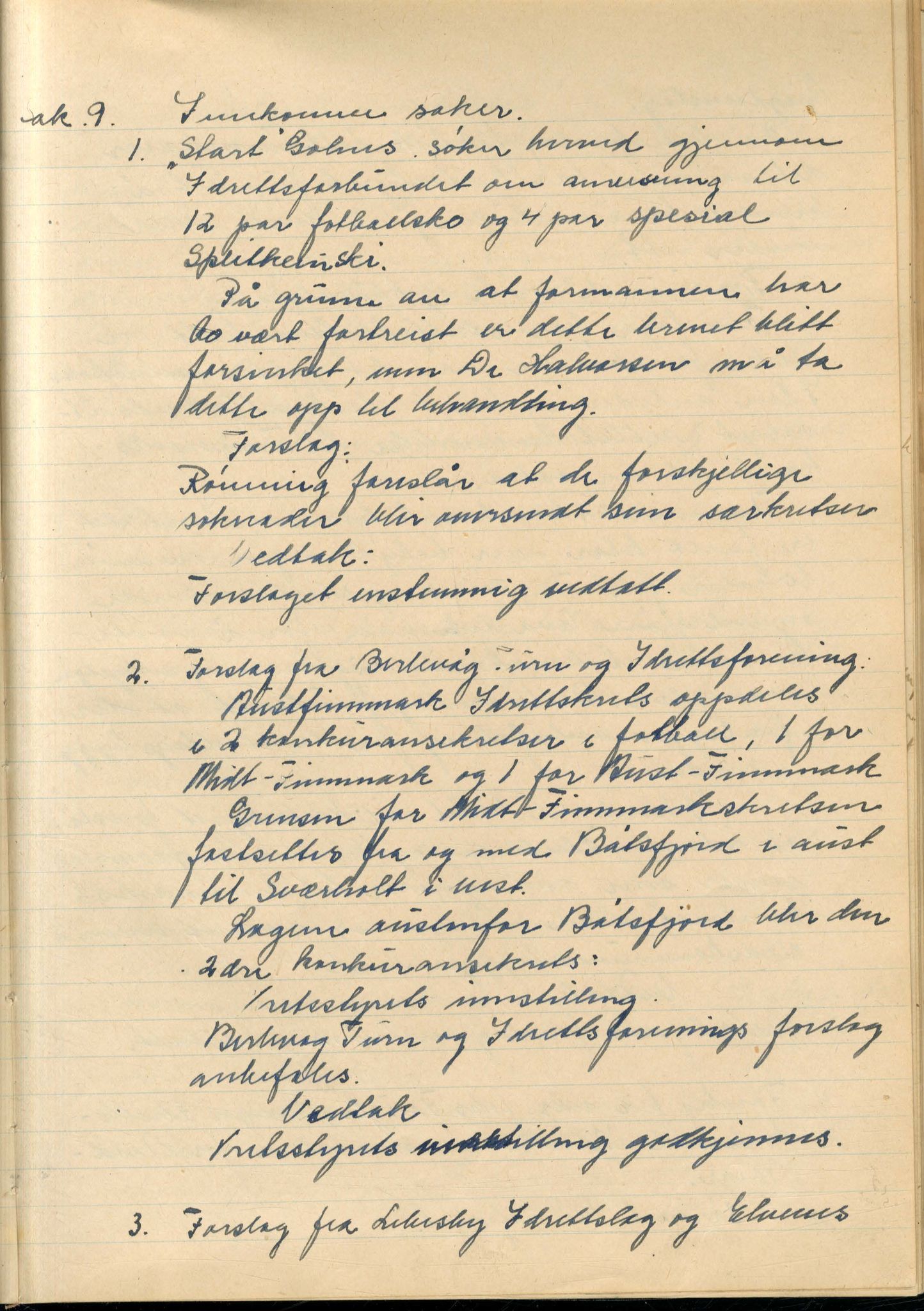 Aust-Finnmark Idrettskrets , FMFB/A-1041/A/L0001: Møteprotokoll for interimstyre, 1945-1951, s. 84