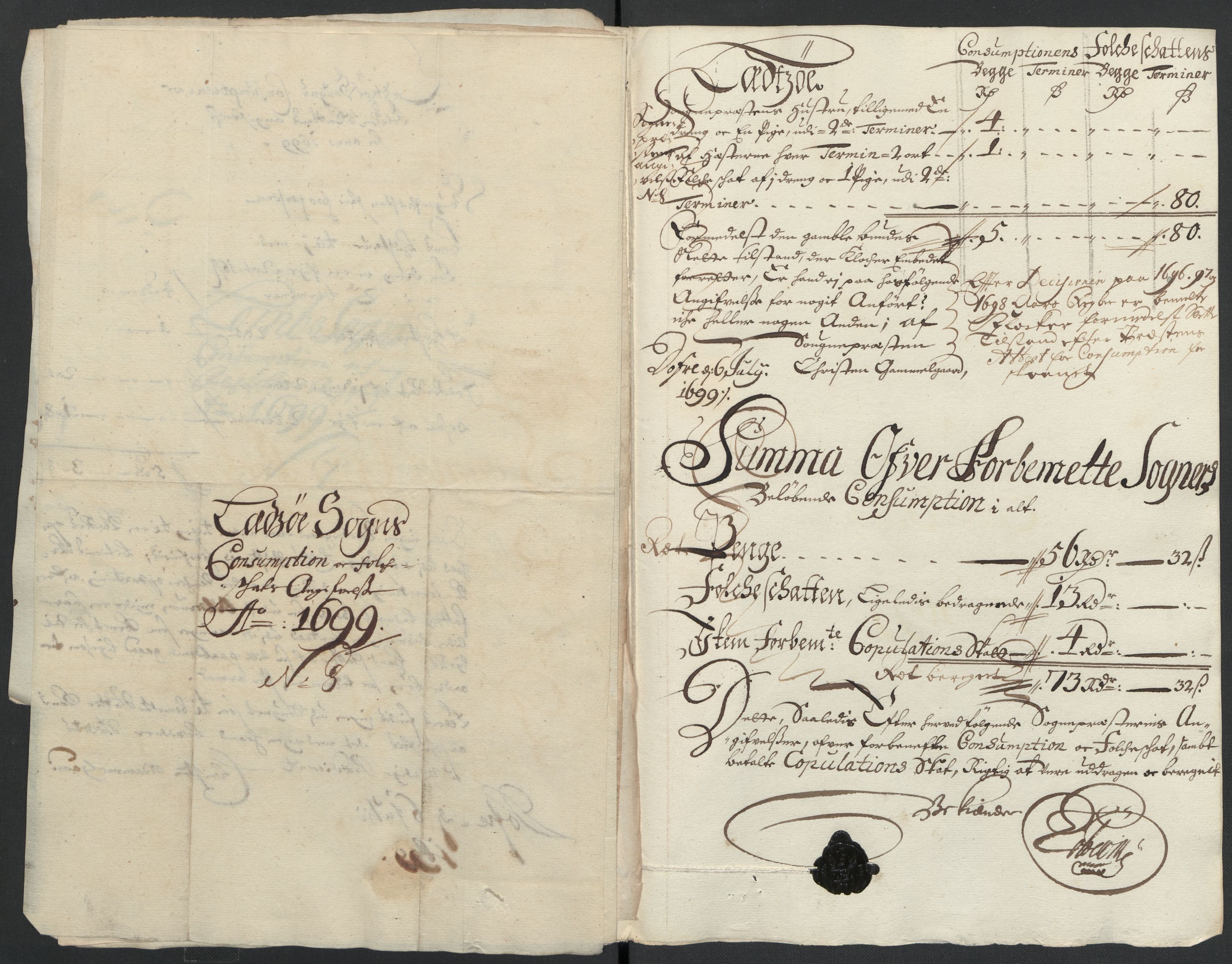 Rentekammeret inntil 1814, Reviderte regnskaper, Fogderegnskap, AV/RA-EA-4092/R17/L1172: Fogderegnskap Gudbrandsdal, 1699, s. 177