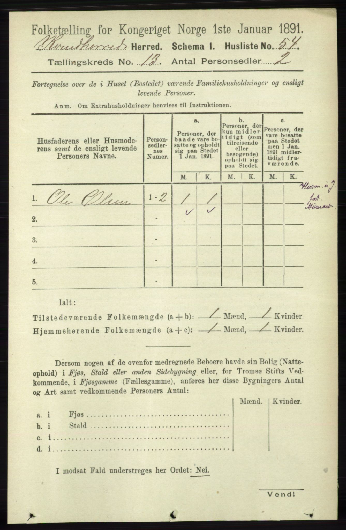 RA, Folketelling 1891 for 1224 Kvinnherad herred, 1891, s. 4260