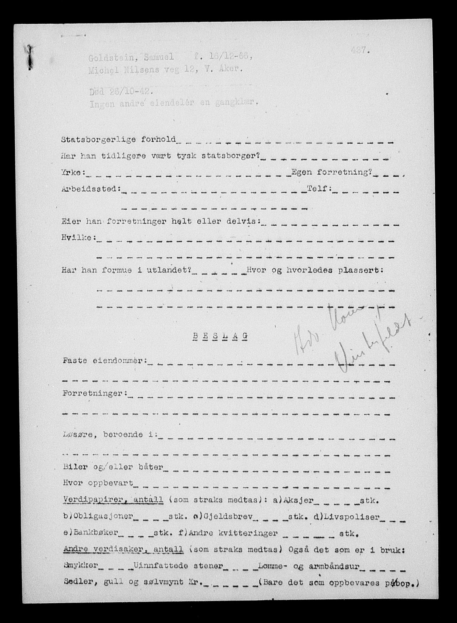 Justisdepartementet, Tilbakeføringskontoret for inndratte formuer, AV/RA-S-1564/H/Hc/Hcc/L0939: --, 1945-1947, s. 712