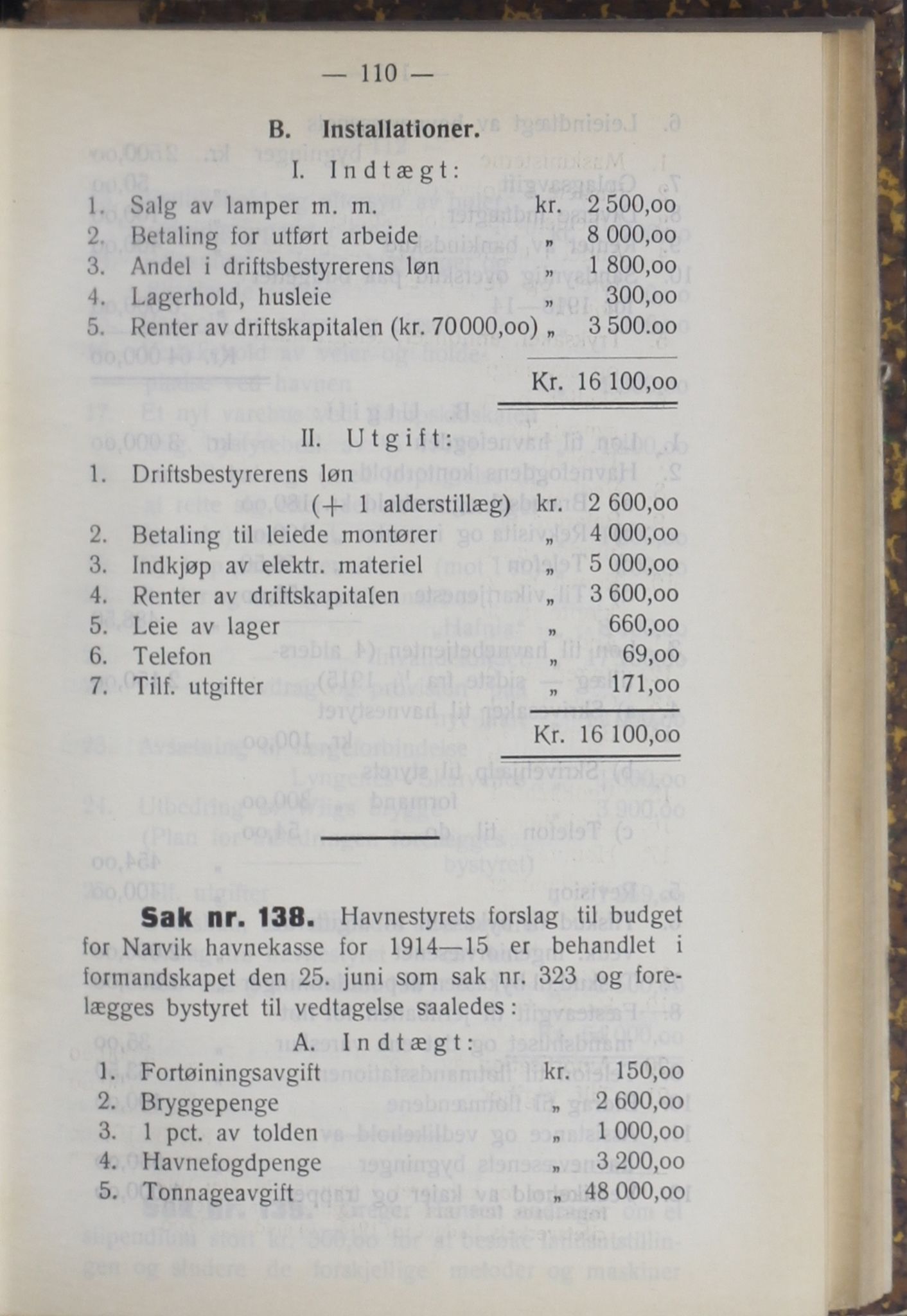 Narvik kommune. Formannskap , AIN/K-18050.150/A/Ab/L0004: Møtebok, 1914