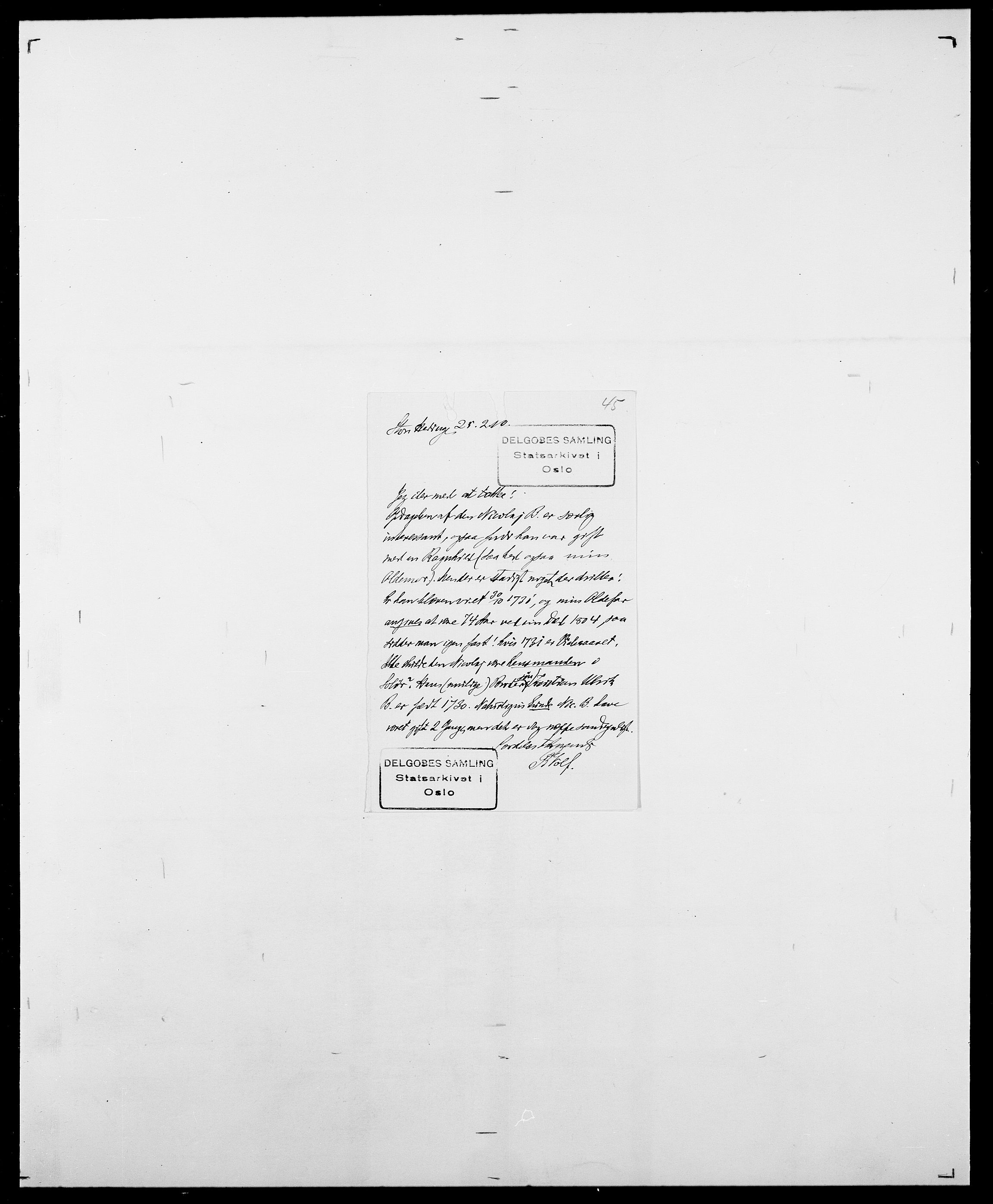 Delgobe, Charles Antoine - samling, AV/SAO-PAO-0038/D/Da/L0007: Buaas - Caphengst, s. 21