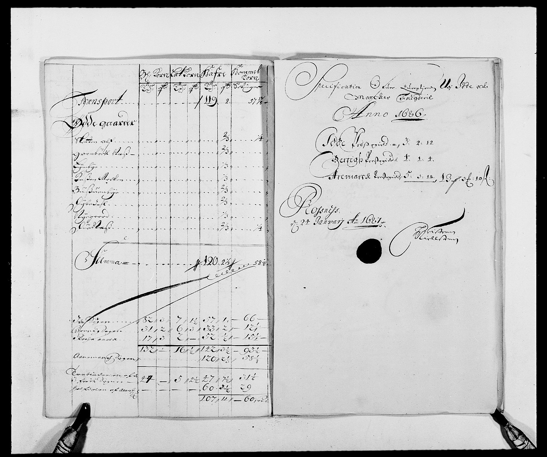 Rentekammeret inntil 1814, Reviderte regnskaper, Fogderegnskap, AV/RA-EA-4092/R01/L0006: Fogderegnskap Idd og Marker, 1685-1686, s. 276