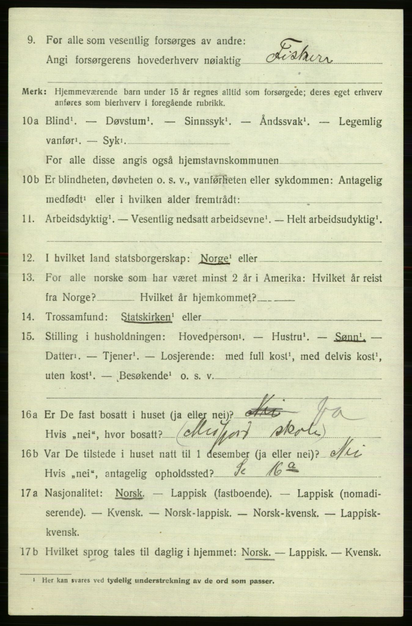 SATØ, Folketelling 1920 for 2016 Sørøysund herred, 1920, s. 3263