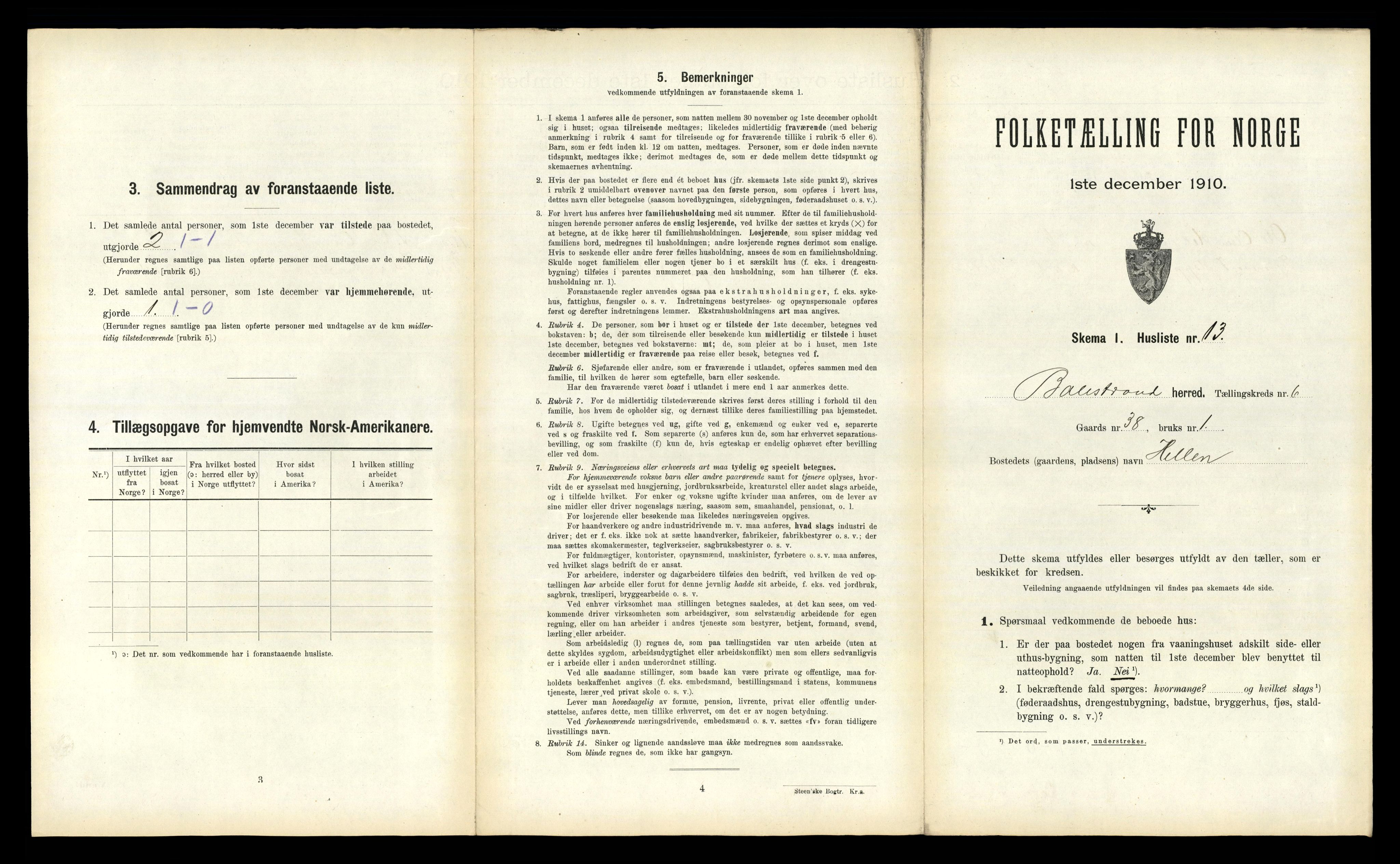 RA, Folketelling 1910 for 1418 Balestrand herred, 1910, s. 474