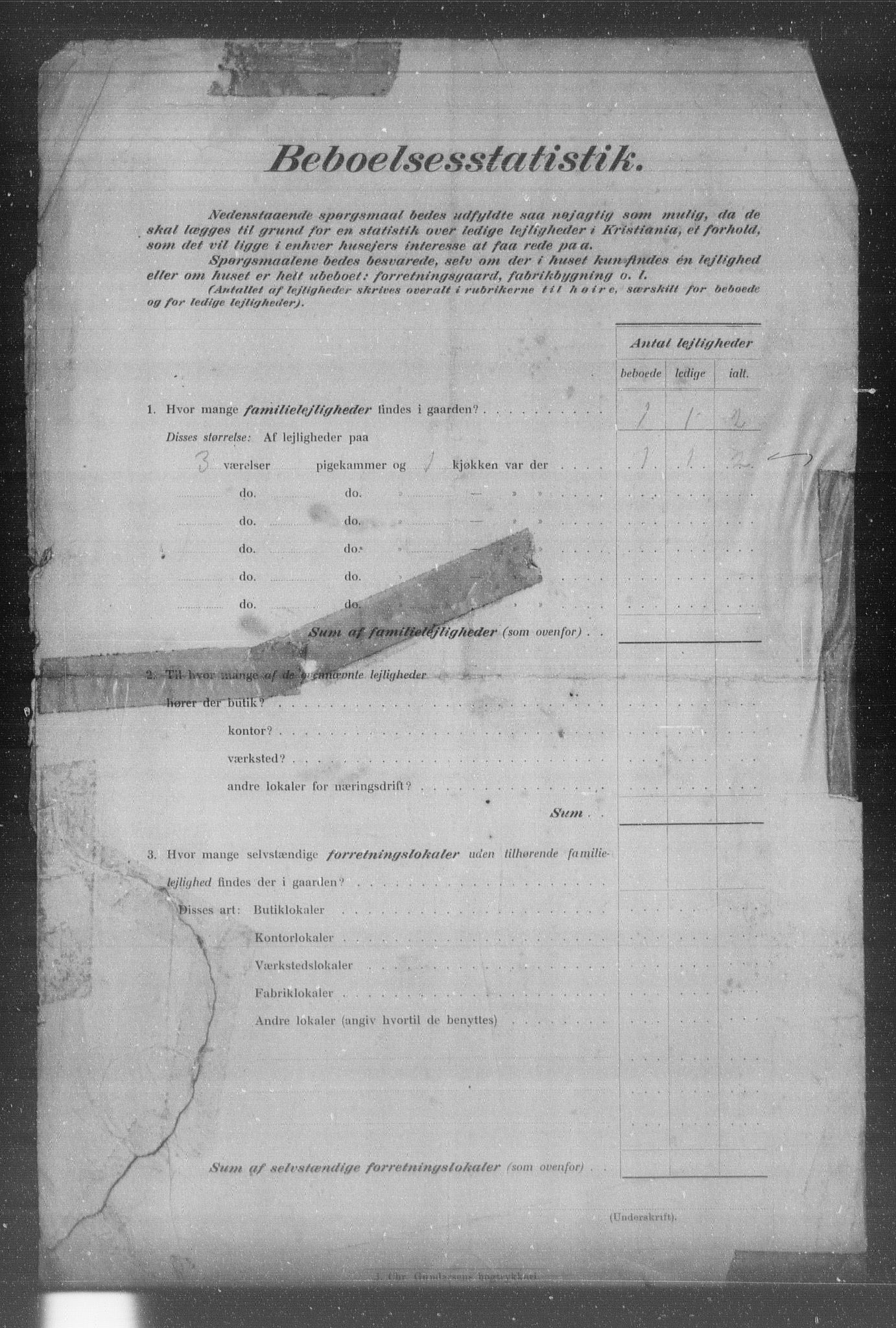 OBA, Kommunal folketelling 31.12.1903 for Kristiania kjøpstad, 1903, s. 11