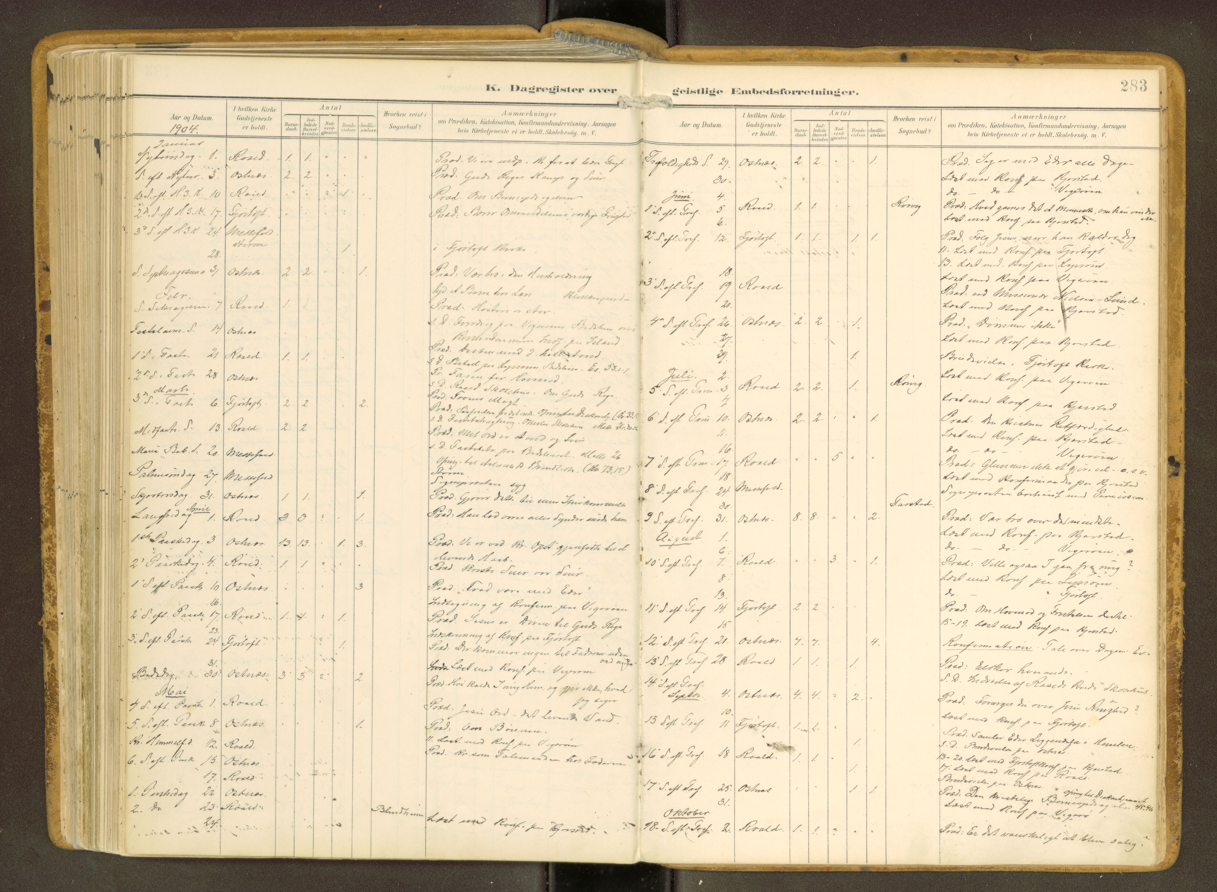 Ministerialprotokoller, klokkerbøker og fødselsregistre - Møre og Romsdal, AV/SAT-A-1454/536/L0517: Ministerialbok nr. 536A--, 1897-1917, s. 283