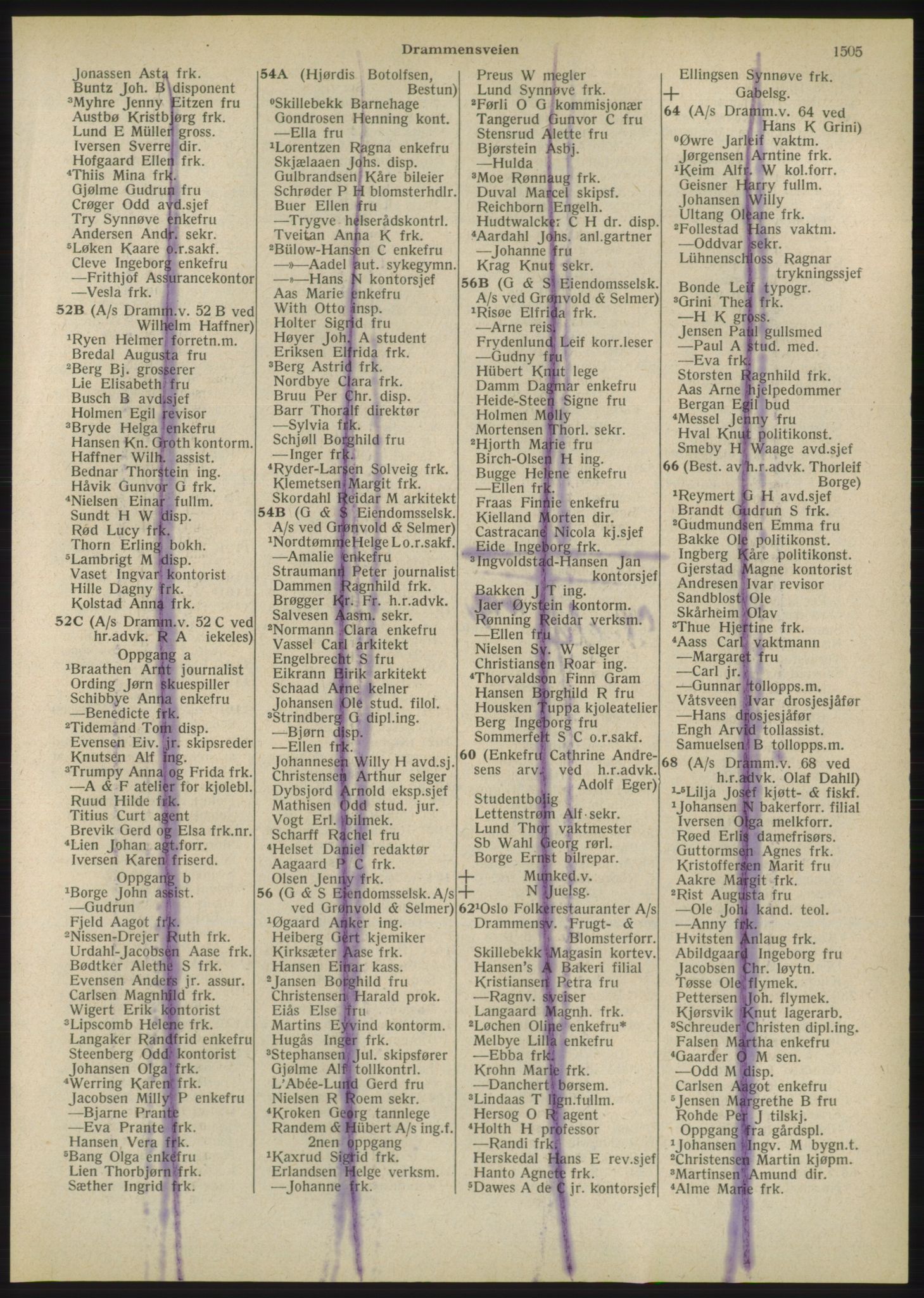 Kristiania/Oslo adressebok, PUBL/-, 1947, s. 1505