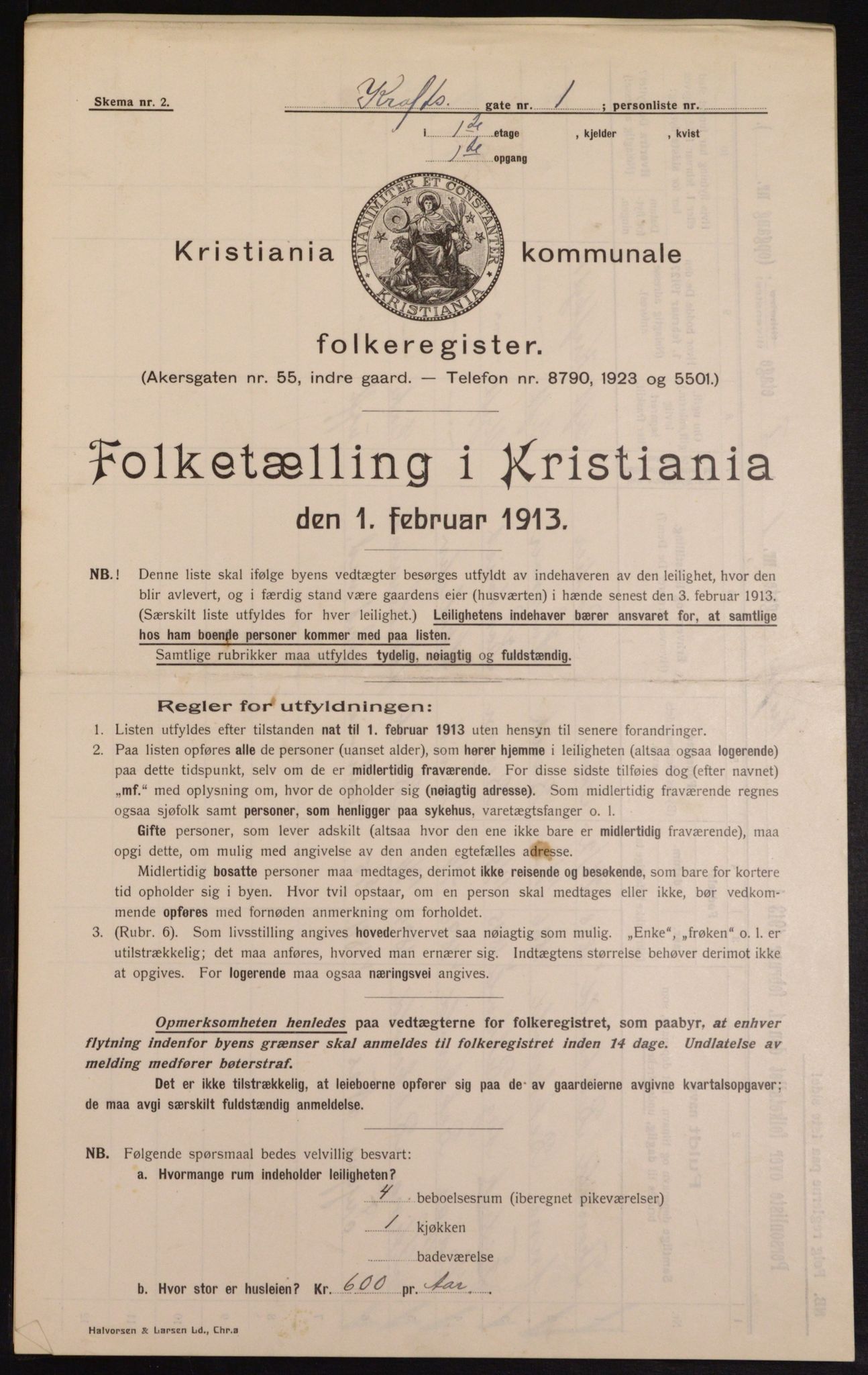 OBA, Kommunal folketelling 1.2.1913 for Kristiania, 1913, s. 53617