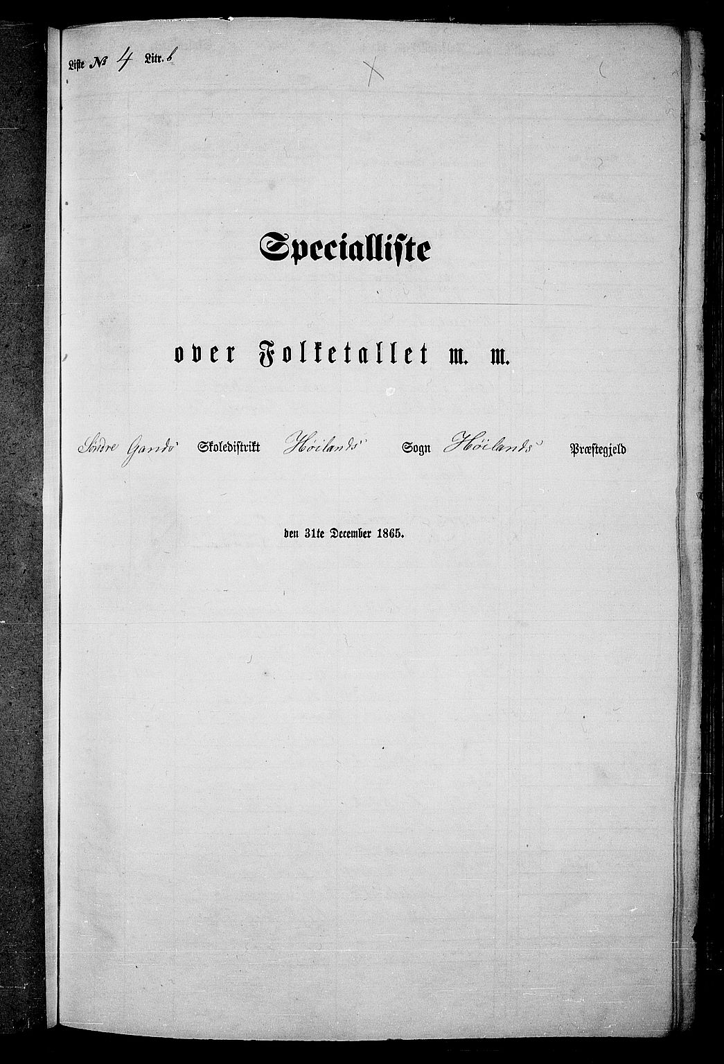 RA, Folketelling 1865 for 1123P Høyland prestegjeld, 1865, s. 55