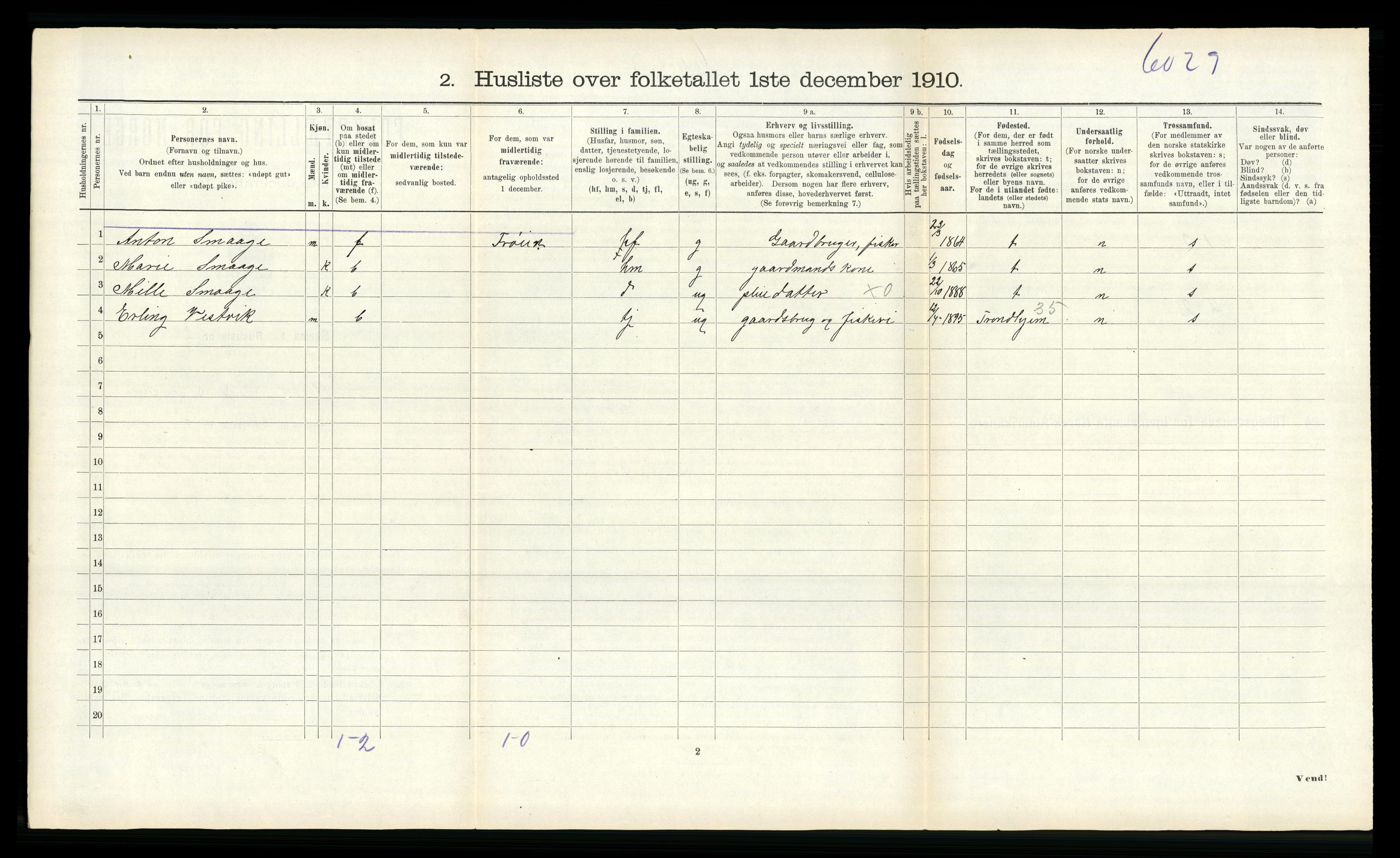 RA, Folketelling 1910 for 1617 Hitra herred, 1910, s. 434