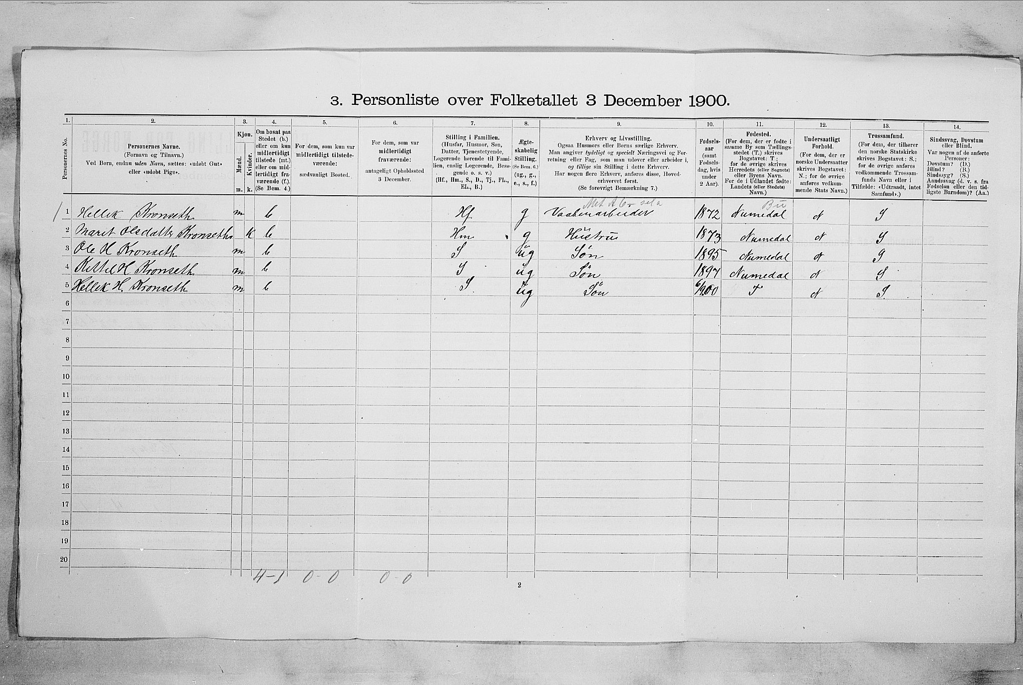 RA, Folketelling 1900 for 0604 Kongsberg kjøpstad, 1900, s. 1034