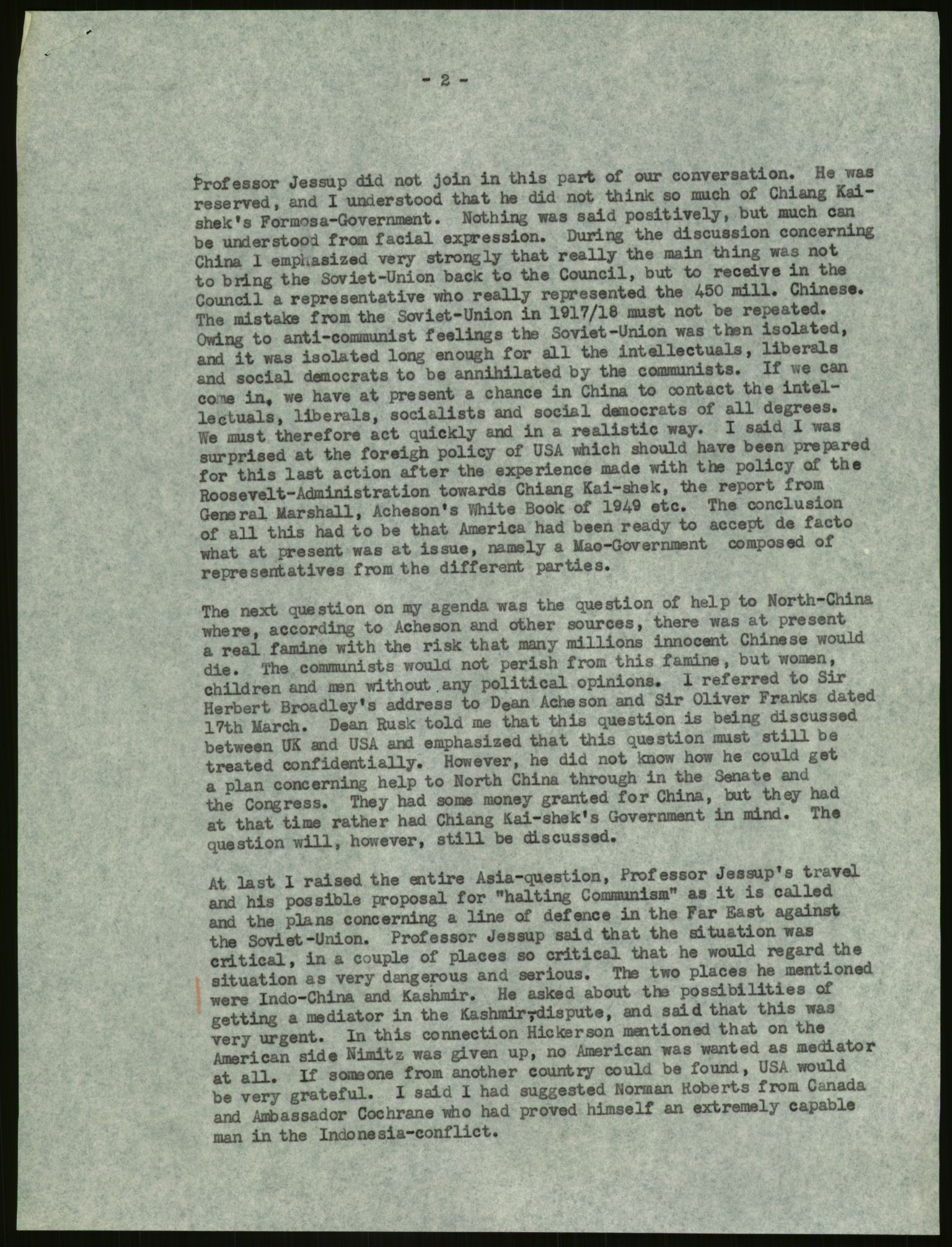 Lie, Trygve, RA/PA-1407/D/L0029: Dokumenter vedr. Kina, 1948-1950, s. 366