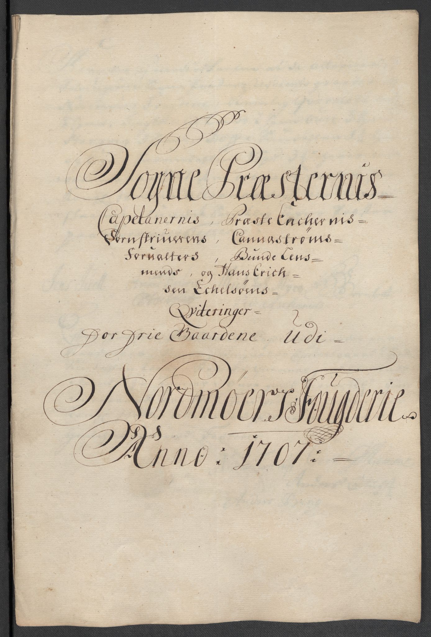 Rentekammeret inntil 1814, Reviderte regnskaper, Fogderegnskap, RA/EA-4092/R56/L3742: Fogderegnskap Nordmøre, 1706-1707, s. 279