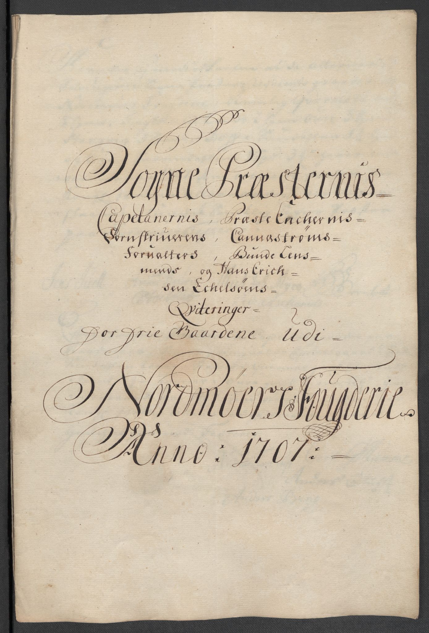 Rentekammeret inntil 1814, Reviderte regnskaper, Fogderegnskap, AV/RA-EA-4092/R56/L3742: Fogderegnskap Nordmøre, 1706-1707, s. 279