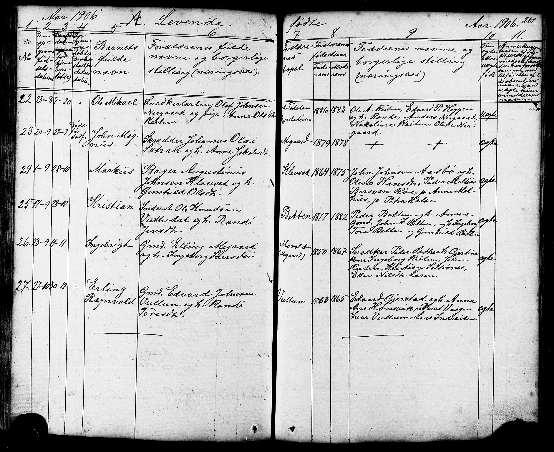 Ministerialprotokoller, klokkerbøker og fødselsregistre - Møre og Romsdal, AV/SAT-A-1454/576/L0890: Klokkerbok nr. 576C01, 1837-1908, s. 281