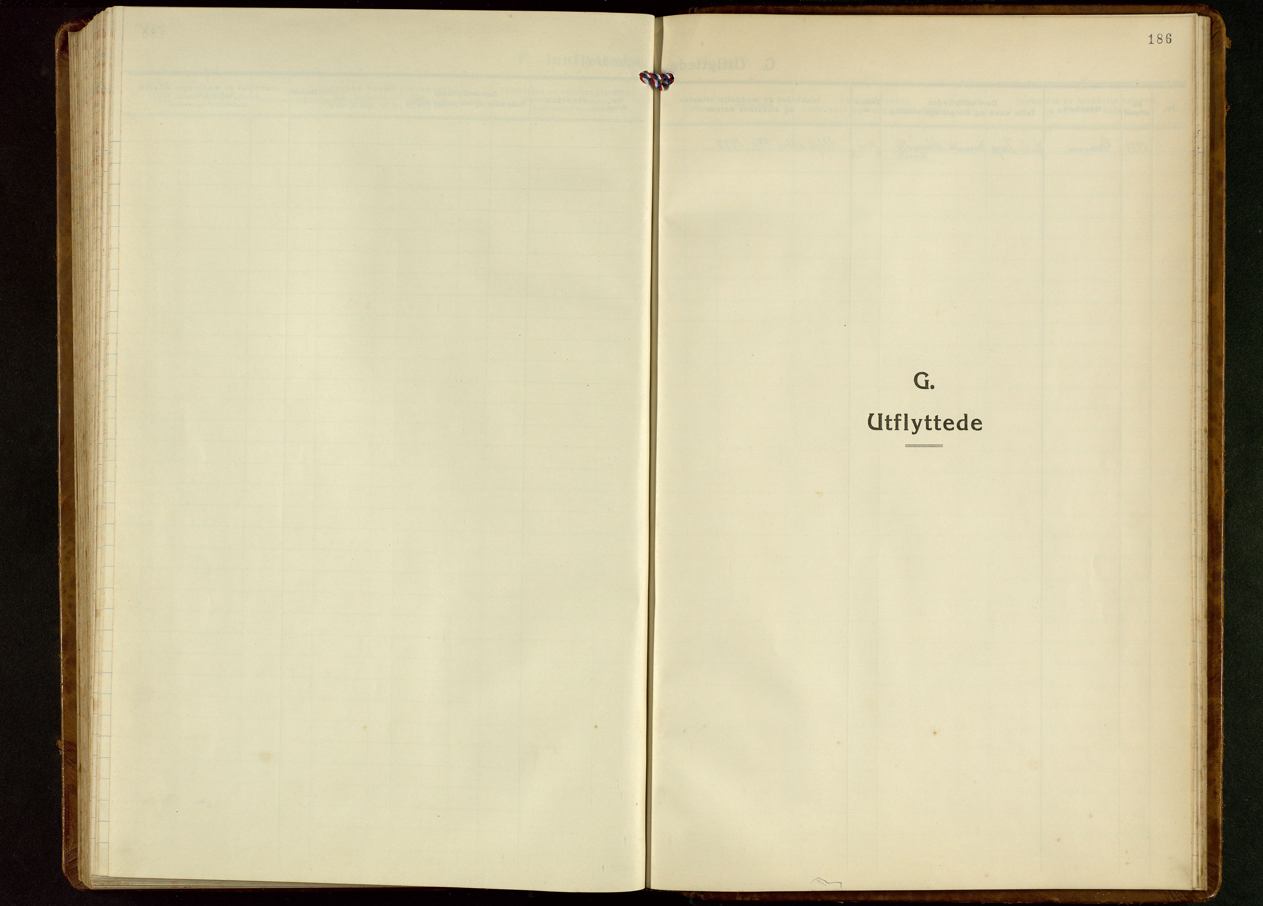 Tysvær sokneprestkontor, AV/SAST-A -101864/H/Ha/Hab/L0006: Klokkerbok nr. B 6, 1932-1946, s. 186