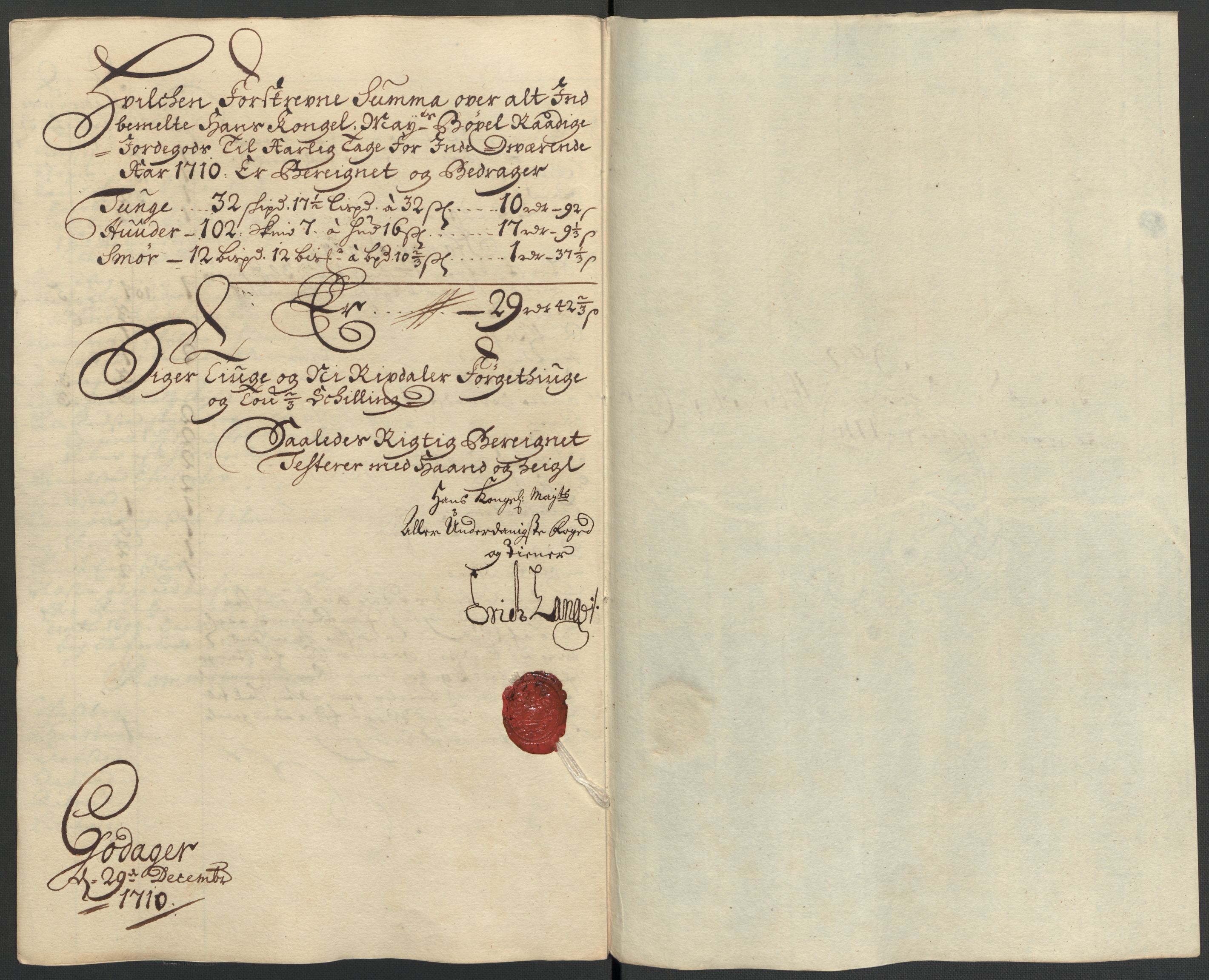 Rentekammeret inntil 1814, Reviderte regnskaper, Fogderegnskap, AV/RA-EA-4092/R16/L1046: Fogderegnskap Hedmark, 1710, s. 38