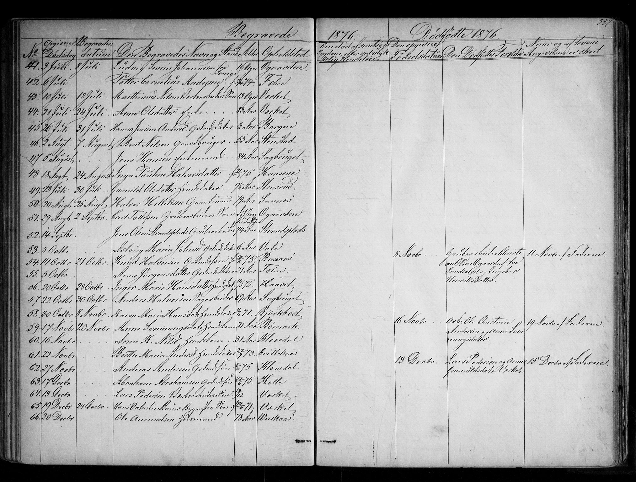 Holla kirkebøker, AV/SAKO-A-272/G/Ga/L0004: Klokkerbok nr. I 4, 1867-1890, s. 387