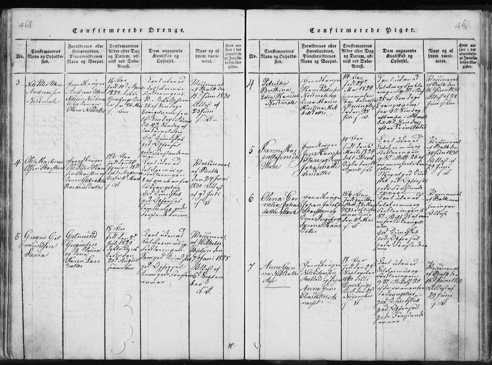 Ministerialprotokoller, klokkerbøker og fødselsregistre - Nordland, AV/SAT-A-1459/897/L1411: Klokkerbok nr. 897C01, 1820-1866, s. 468-469