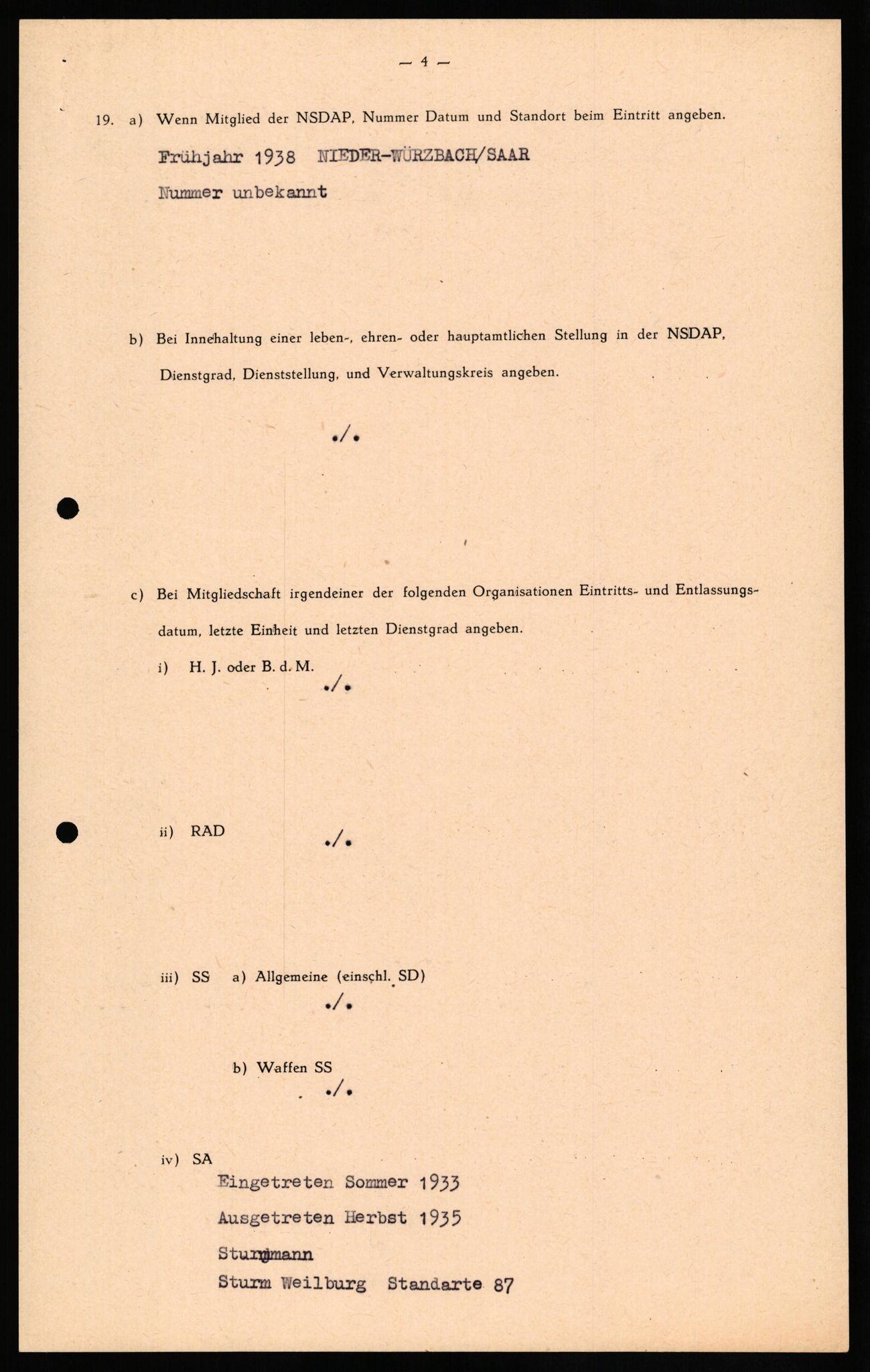 Forsvaret, Forsvarets overkommando II, AV/RA-RAFA-3915/D/Db/L0027: CI Questionaires. Tyske okkupasjonsstyrker i Norge. Tyskere., 1945-1946, s. 306