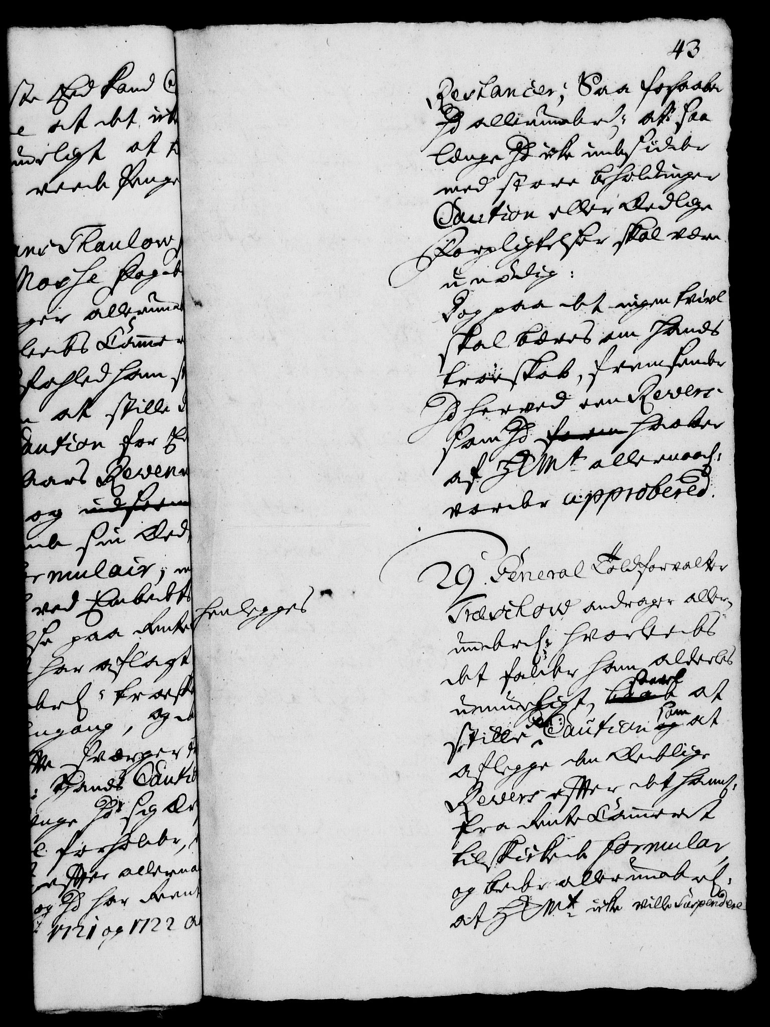Rentekammeret, Kammerkanselliet, AV/RA-EA-3111/G/Gh/Gha/L0006: Norsk ekstraktmemorialprotokoll (merket RK 53.51), 1723-1724, s. 43