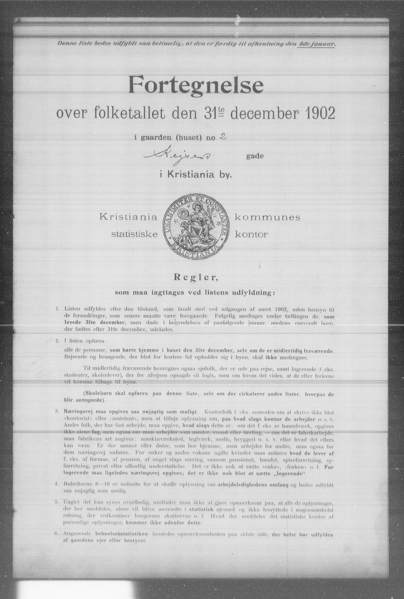 OBA, Kommunal folketelling 31.12.1902 for Kristiania kjøpstad, 1902, s. 9367