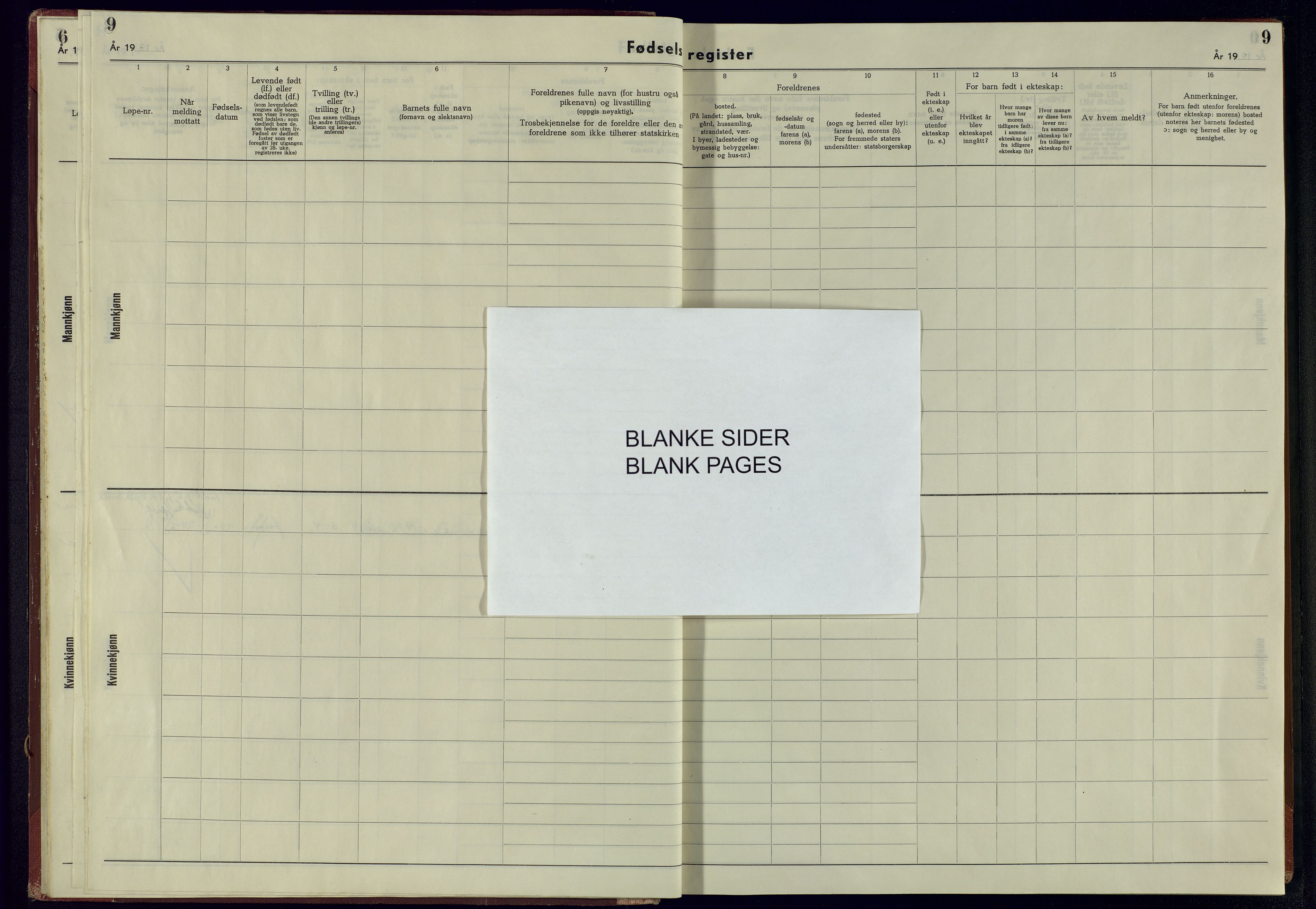 Flekkefjord sokneprestkontor, AV/SAK-1111-0012/J/Jb/L0003: Fødselsregister nr. A-VI-4, 1942-1945