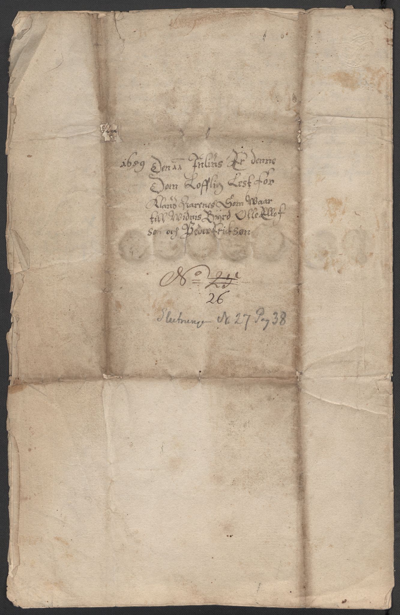 Riksarkivets diplomsamling, AV/RA-EA-5965/F15/L0035: Prestearkiv - Vest-Agder, Sogn og Fjordane og Sør-Trøndelag, 1578-1787, s. 33