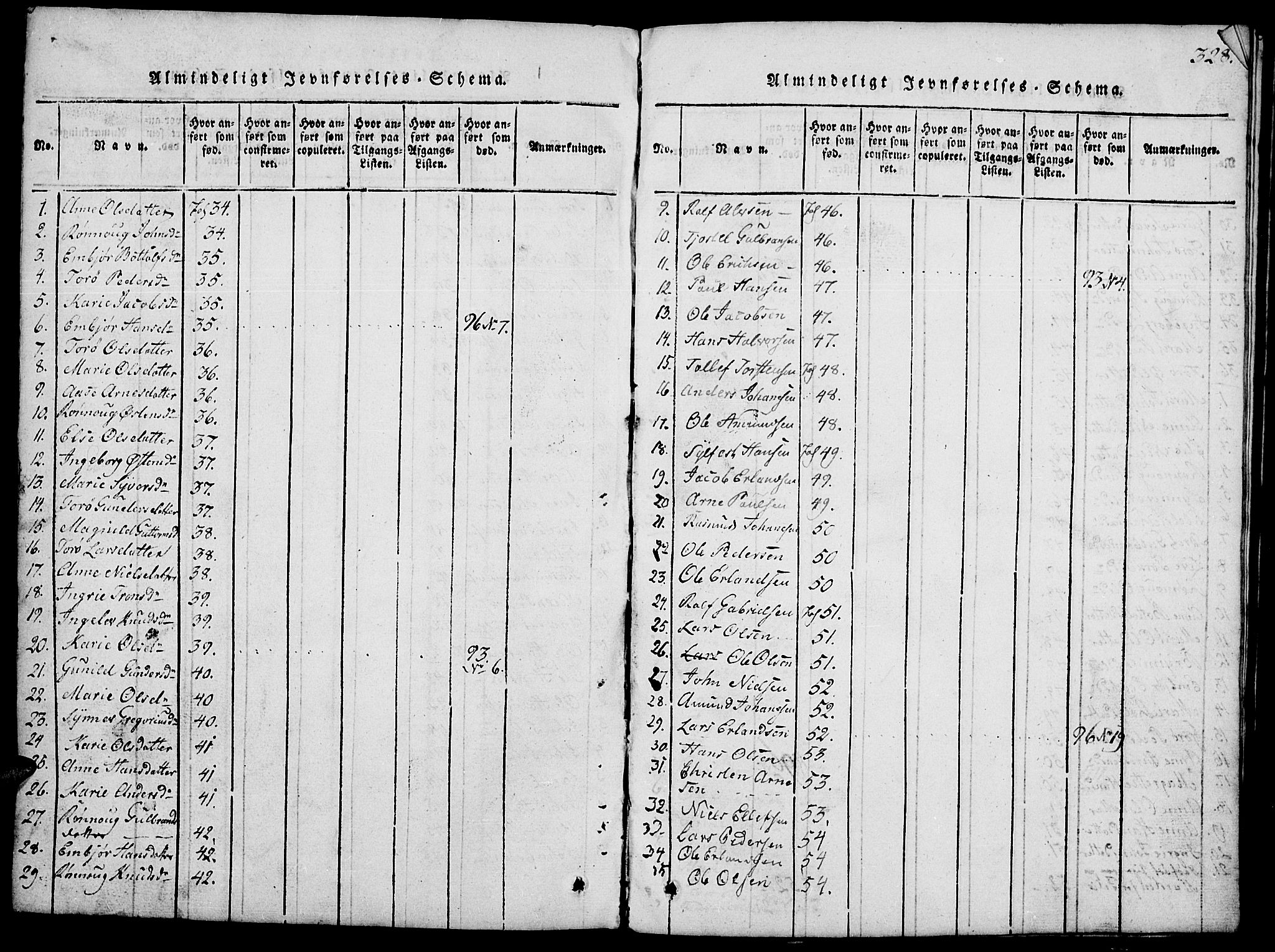 Lom prestekontor, SAH/PREST-070/L/L0001: Klokkerbok nr. 1, 1815-1836, s. 328