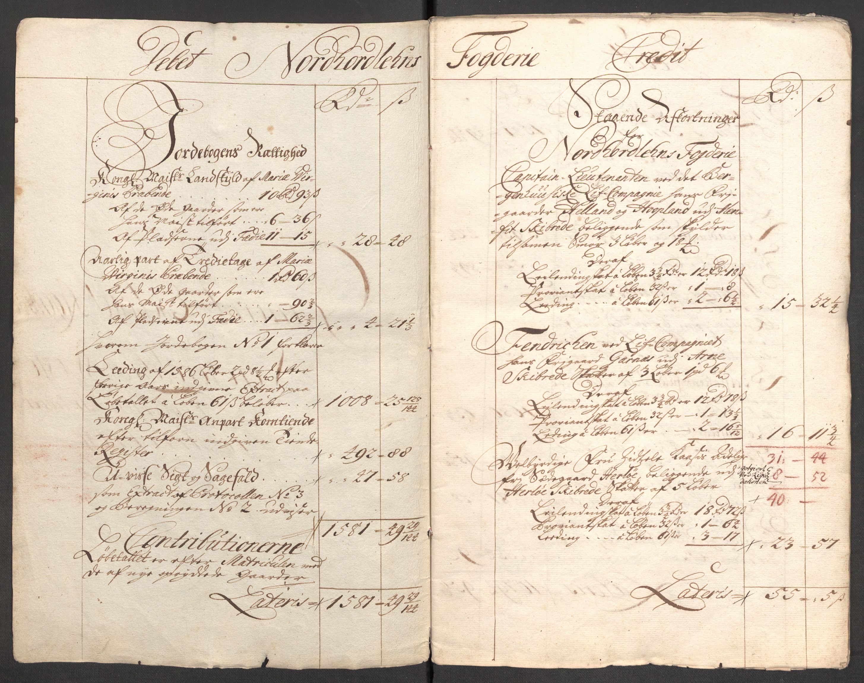 Rentekammeret inntil 1814, Reviderte regnskaper, Fogderegnskap, AV/RA-EA-4092/R51/L3190: Fogderegnskap Nordhordland og Voss, 1709, s. 5