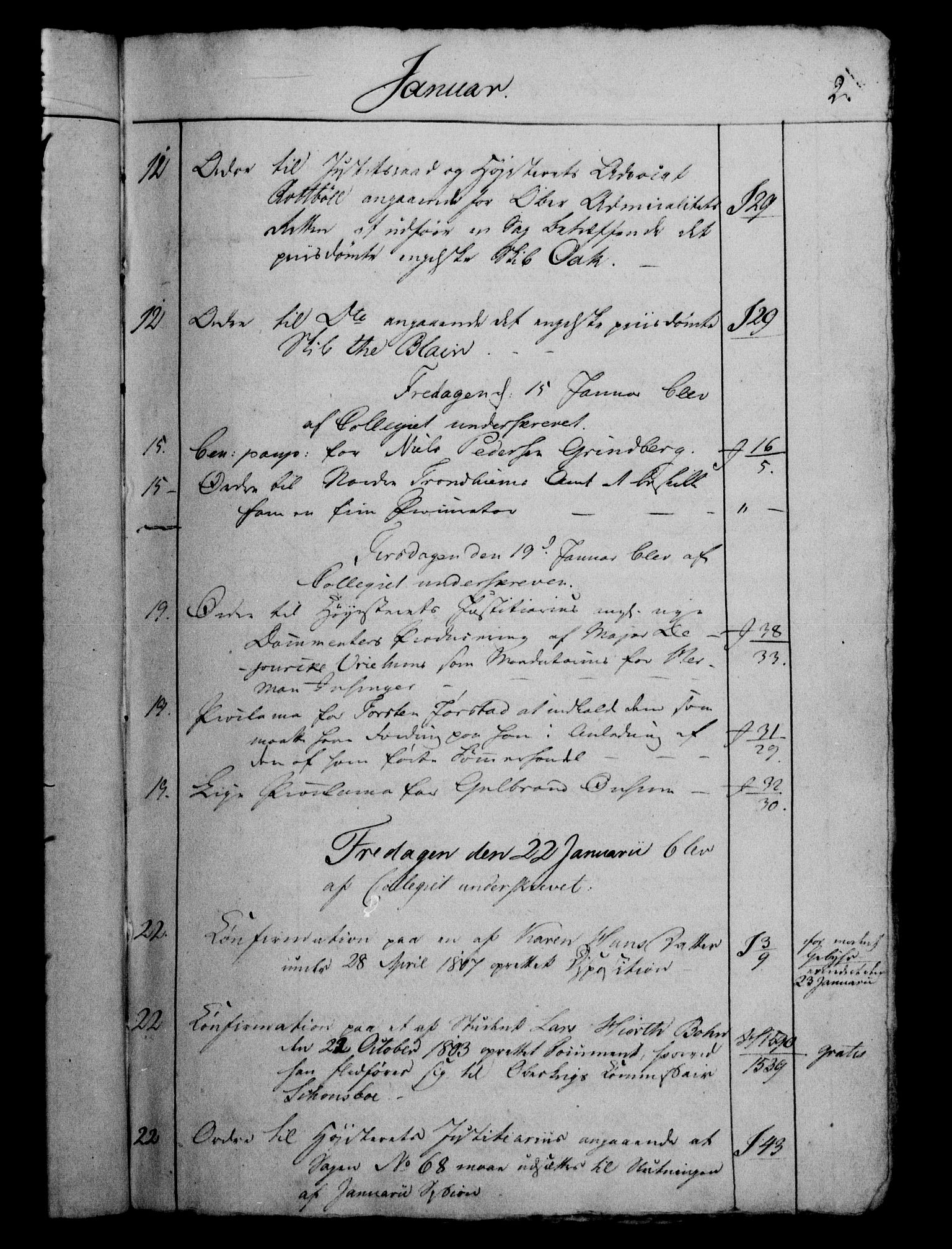 Danske Kanselli 1800-1814, RA/EA-3024/H/Hf/Hfb/Hfbc/L0009: Underskrivelsesbok m. register, 1808, s. 2