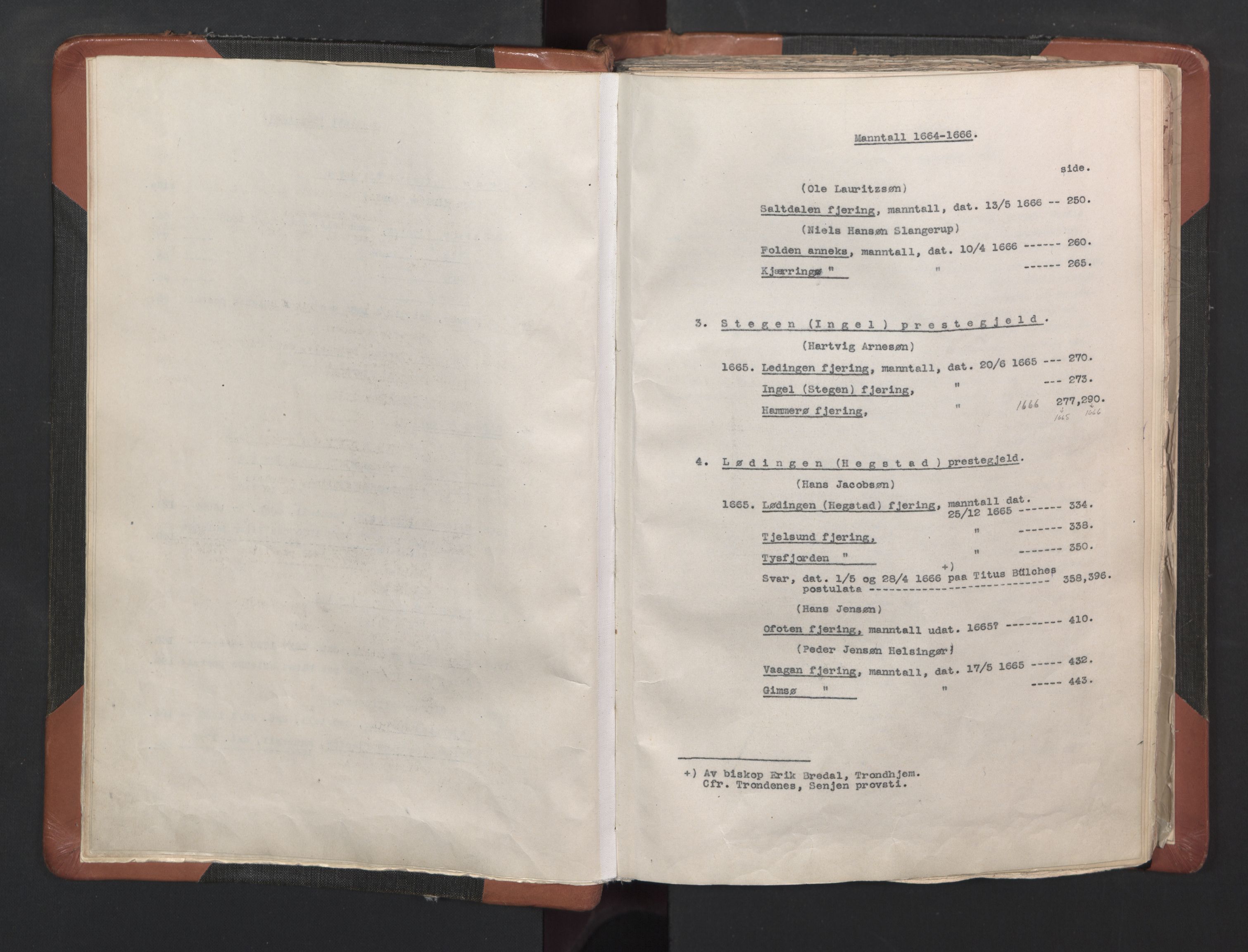 RA, Sogneprestenes manntall 1664-1666, nr. 35: Helgeland prosti og Salten prosti, 1664-1666