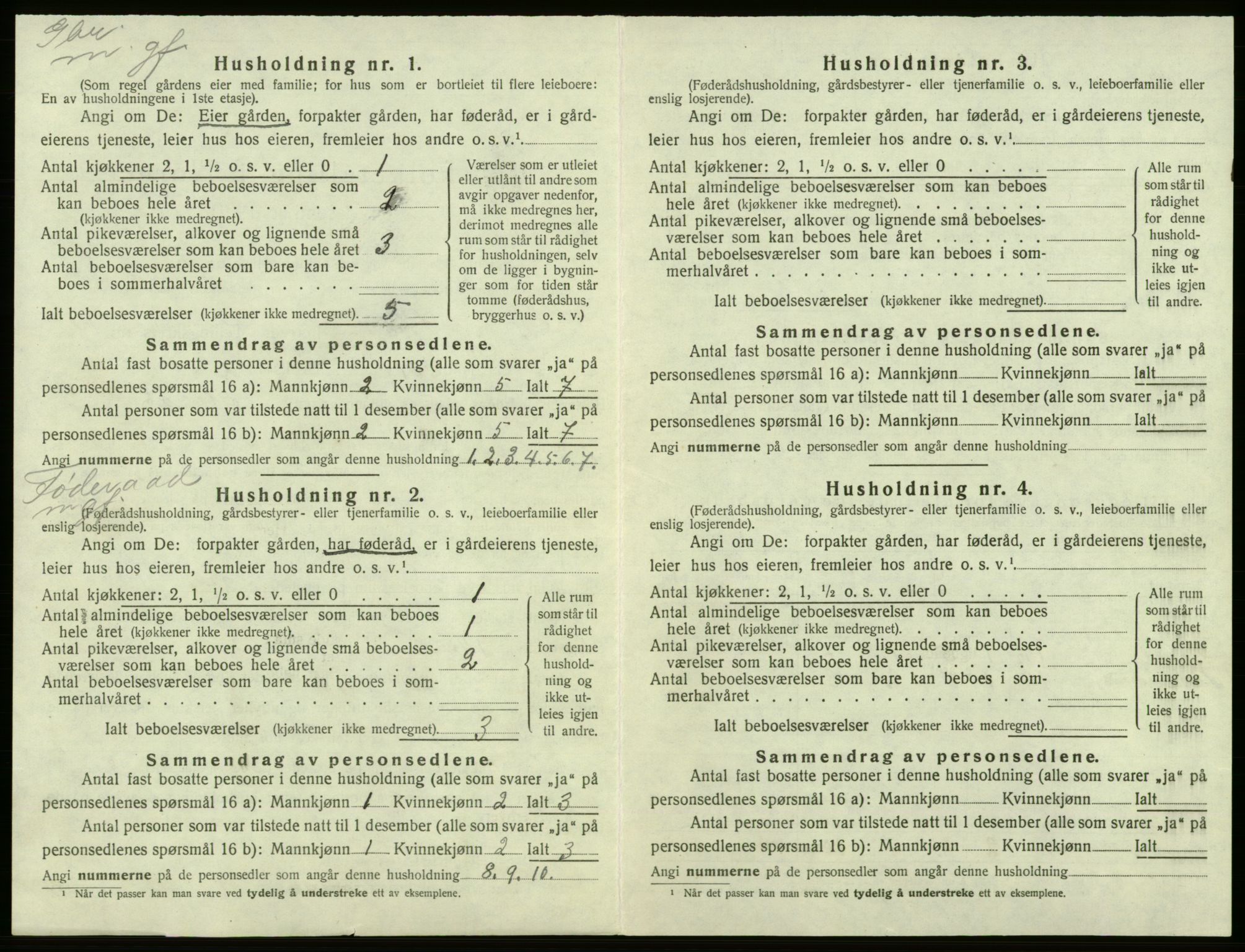 SAB, Folketelling 1920 for 1238 Kvam herred, 1920, s. 1418