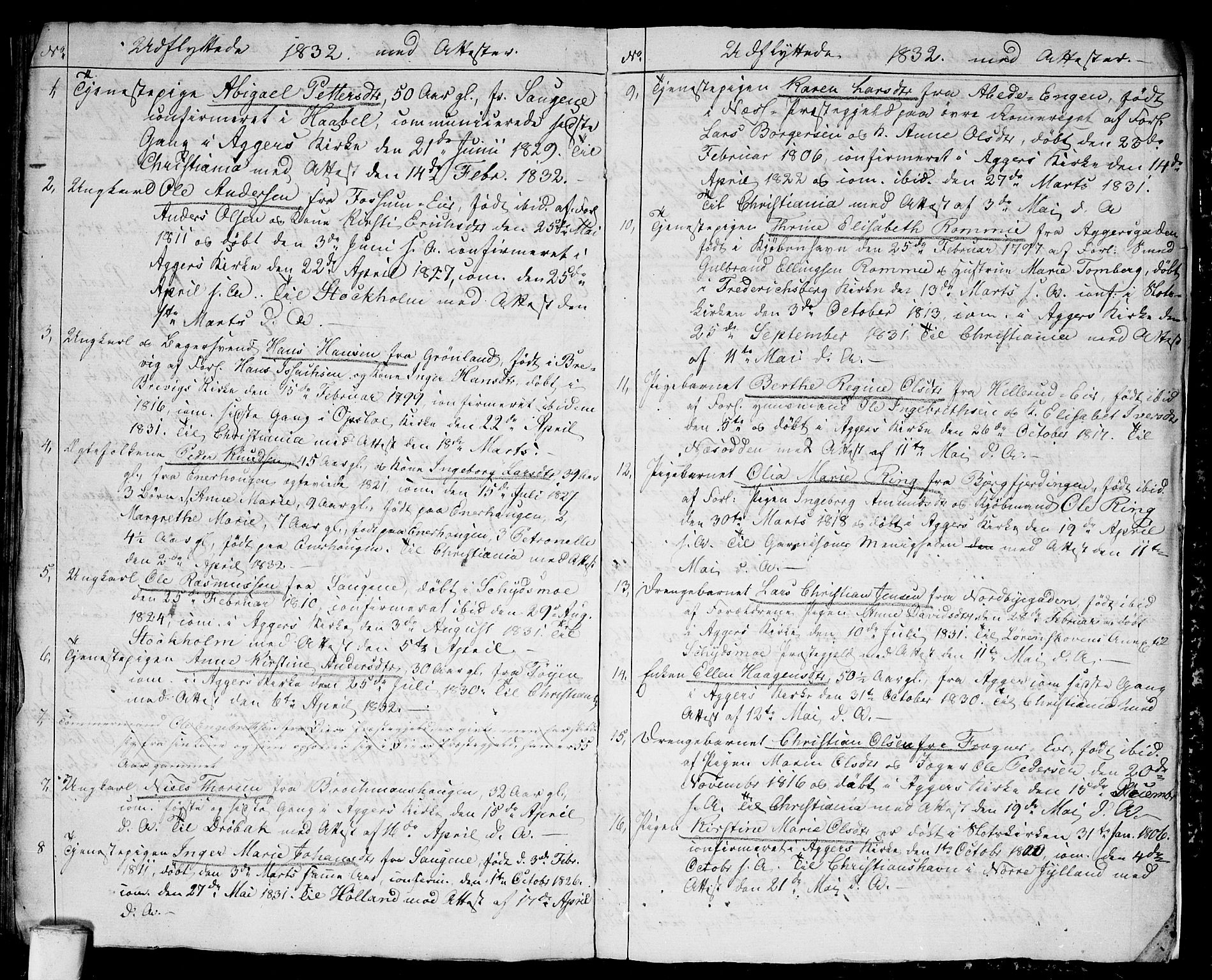 Aker prestekontor kirkebøker, AV/SAO-A-10861/F/L0014a: Ministerialbok nr. 14A, 1820-1833, s. 206-207