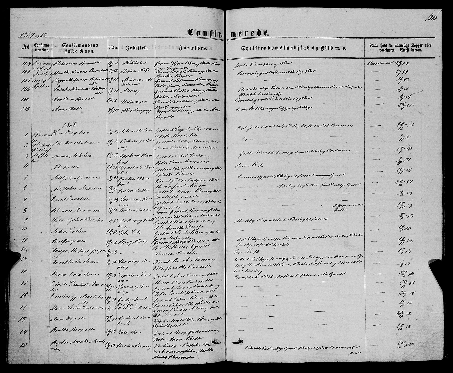 Finnås sokneprestembete, SAB/A-99925/H/Ha/Haa/Haaa/L0008: Ministerialbok nr. A 8, 1863-1872, s. 126