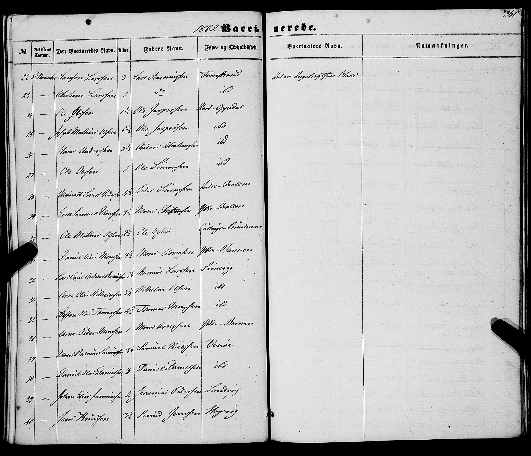 Selje sokneprestembete, AV/SAB-A-99938/H/Ha/Haa/Haaa: Ministerialbok nr. A 11, 1858-1870, s. 361