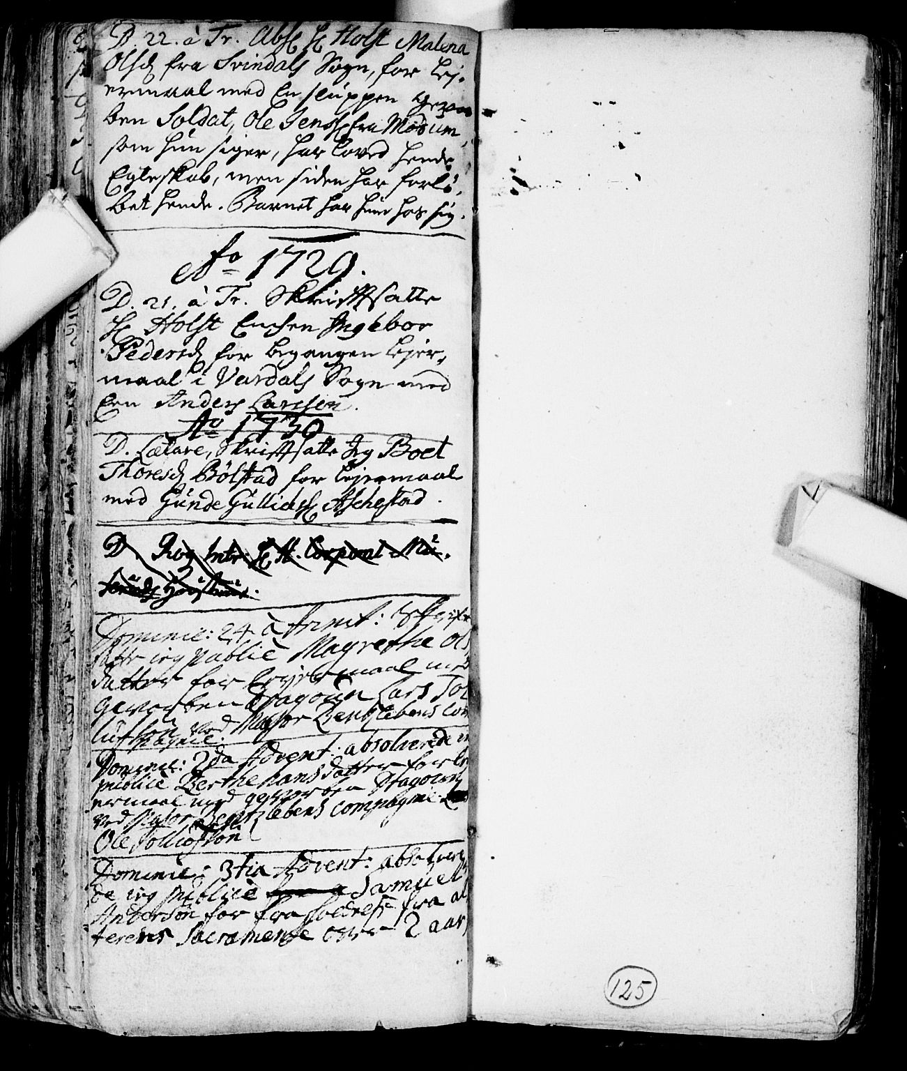 Røyken kirkebøker, AV/SAKO-A-241/F/Fa/L0001: Ministerialbok nr. 1, 1701-1730, s. 125