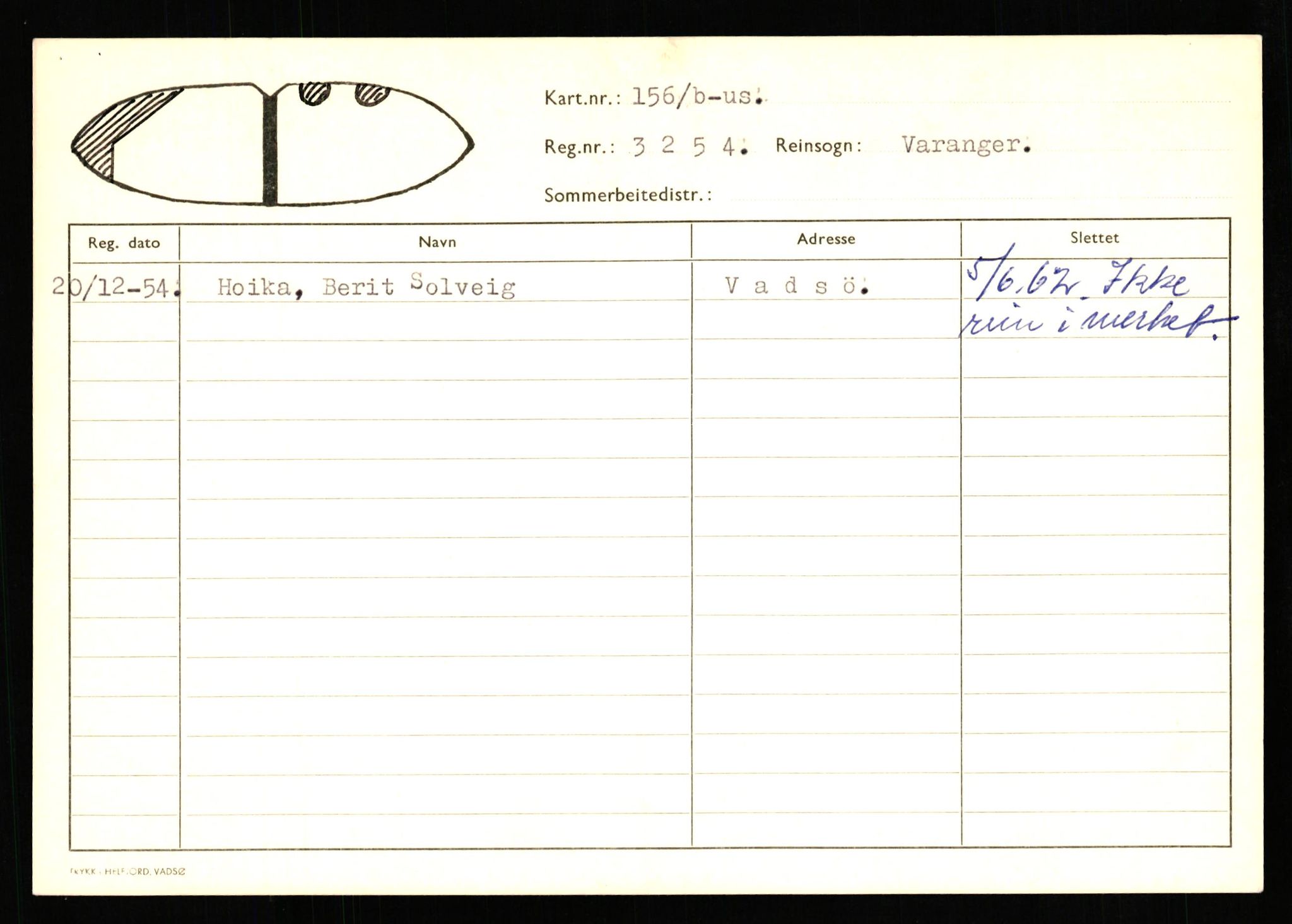 Lappefogden i Finnmark/Reindriftsforvaltningen Øst-Finnmark, AV/SATØ-S-1461/G/Ge/Gea/L0007: Slettede reinmerker: Karasjok, Kautokeino, Polmak og Varanger, 1934-1992, s. 488