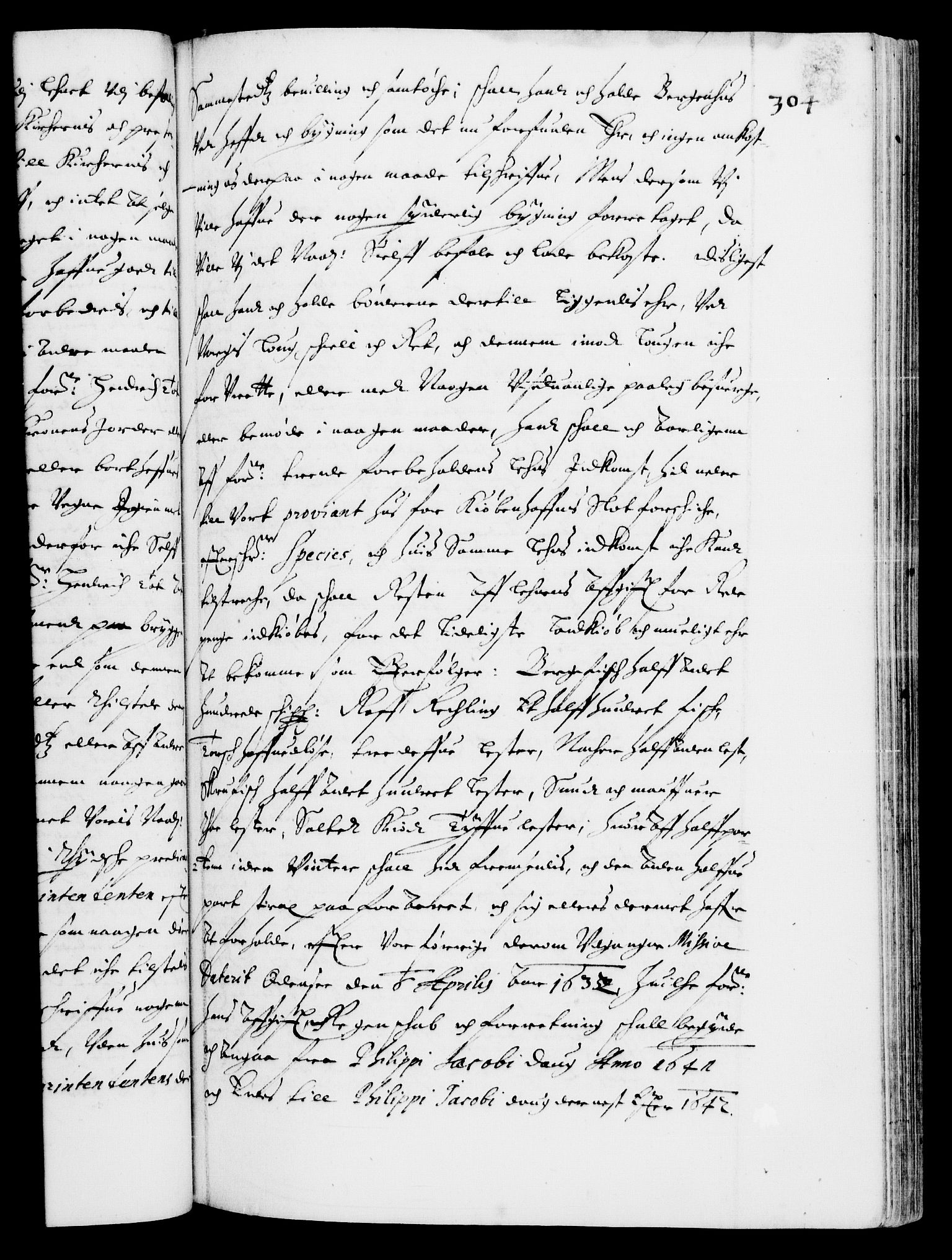 Danske Kanselli 1572-1799, AV/RA-EA-3023/F/Fc/Fca/Fcaa/L0006: Norske registre (mikrofilm), 1637-1642, s. 304a