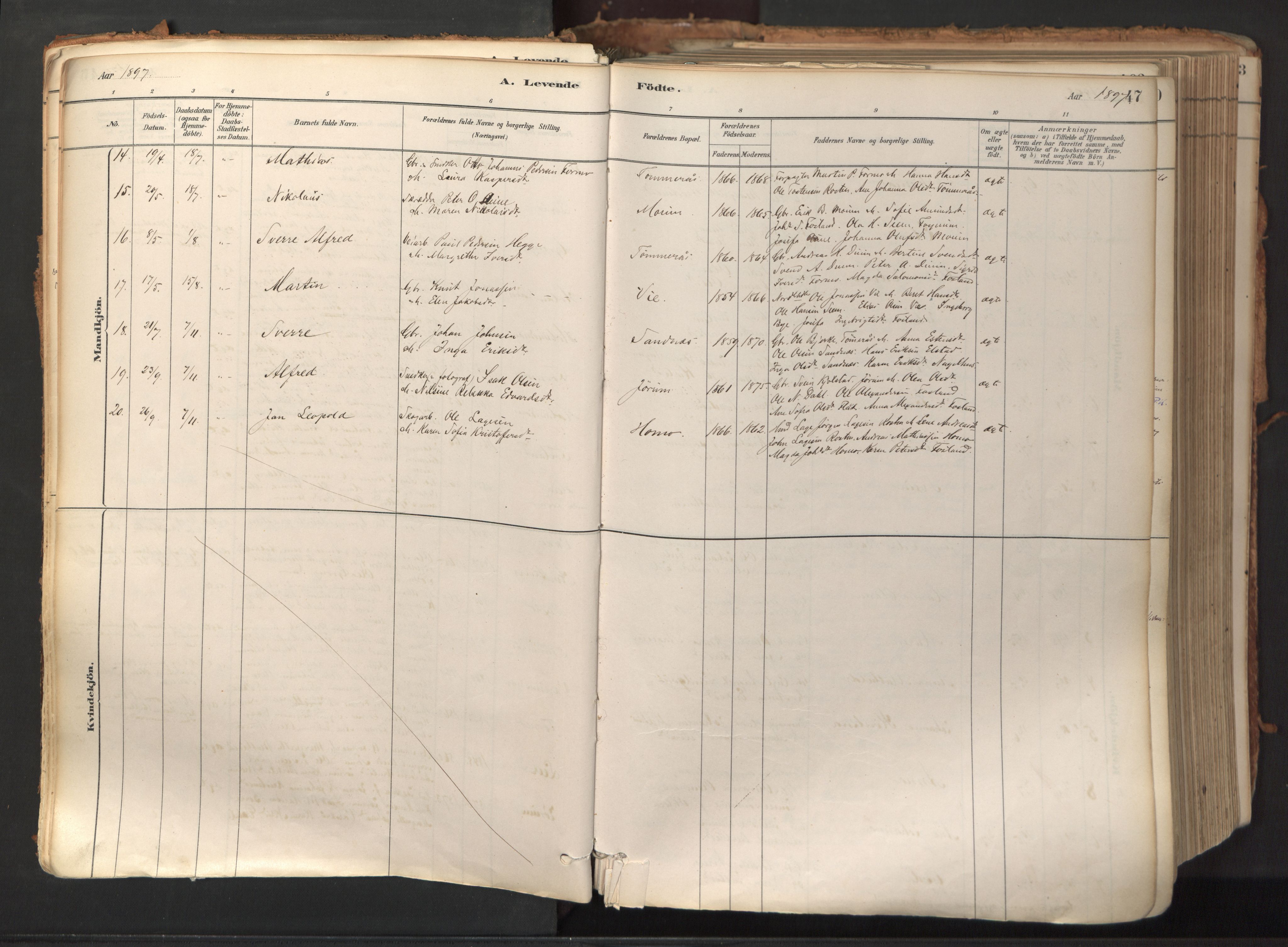 Ministerialprotokoller, klokkerbøker og fødselsregistre - Nord-Trøndelag, AV/SAT-A-1458/758/L0519: Ministerialbok nr. 758A04, 1880-1926, s. 47